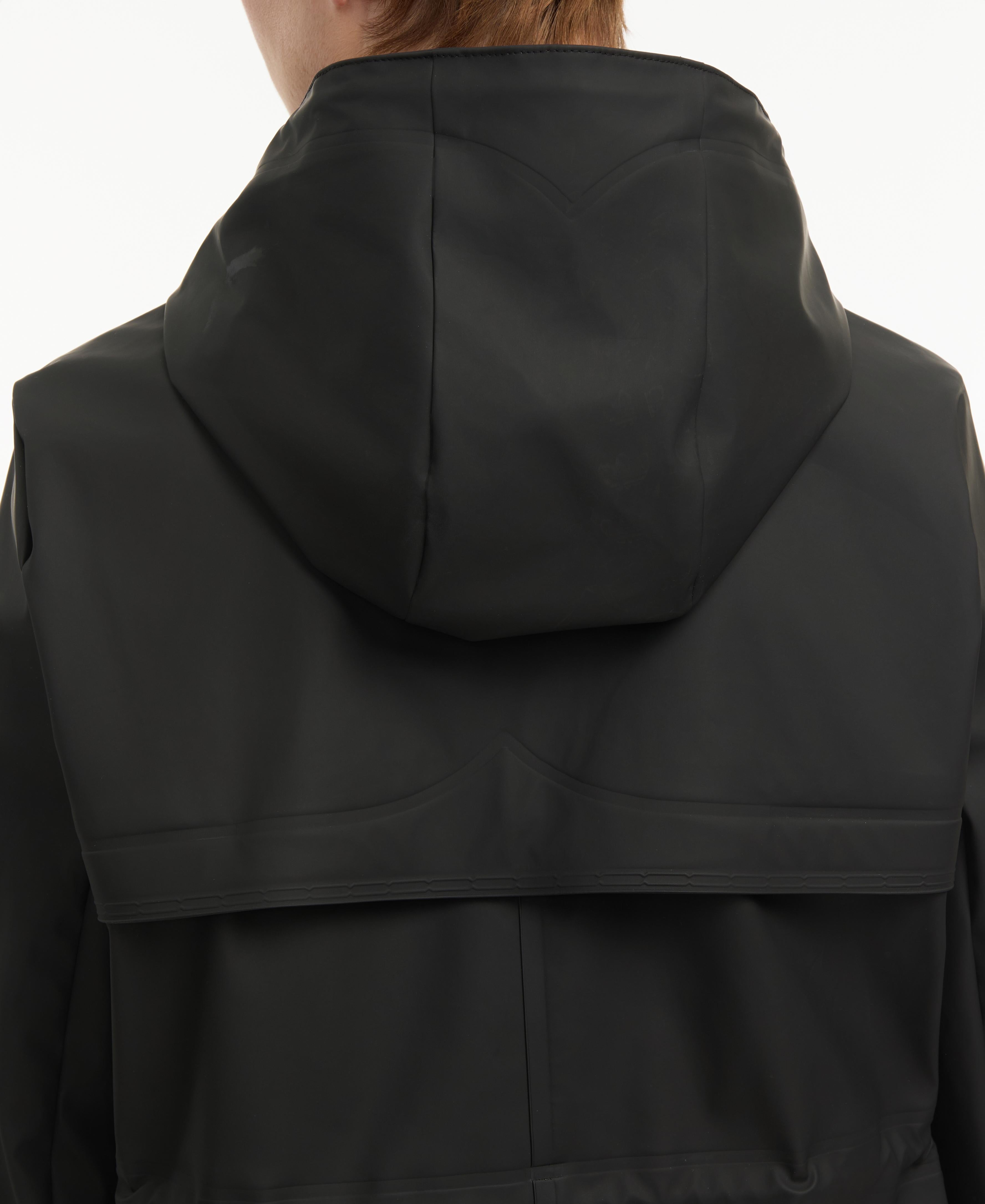 Hunter Women ABBEY SHORT RUBBERIZED RAIN JACKET BLACK