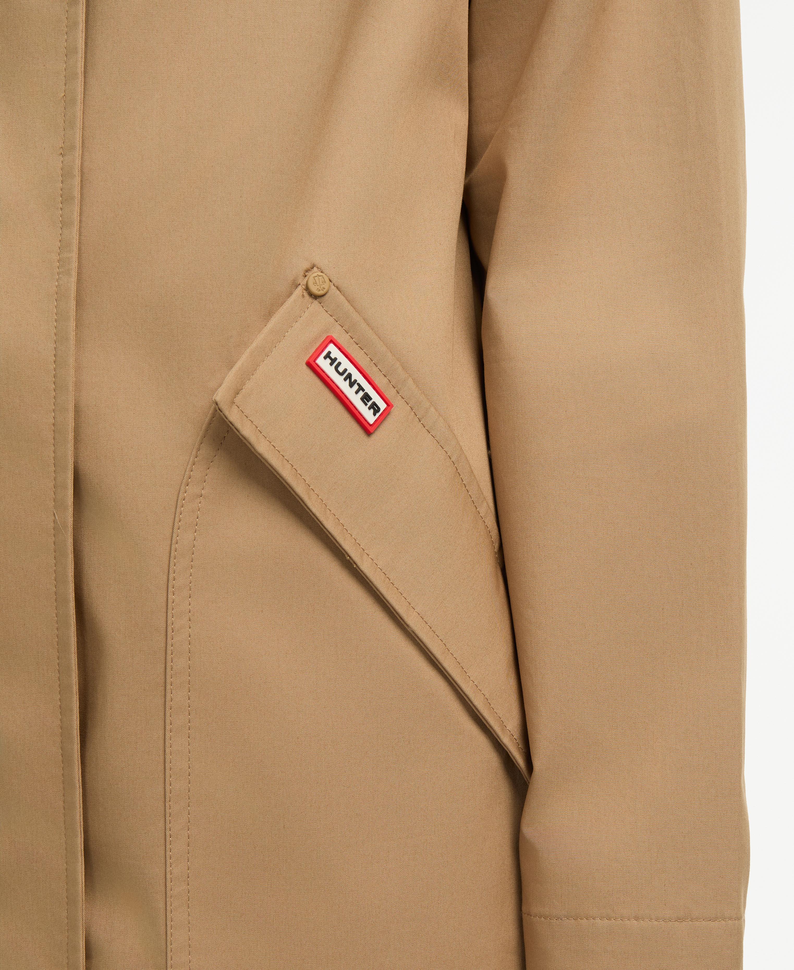 Hunter Women JENCY COTTON HIGH LOW RAIN COAT BRITISH TAN