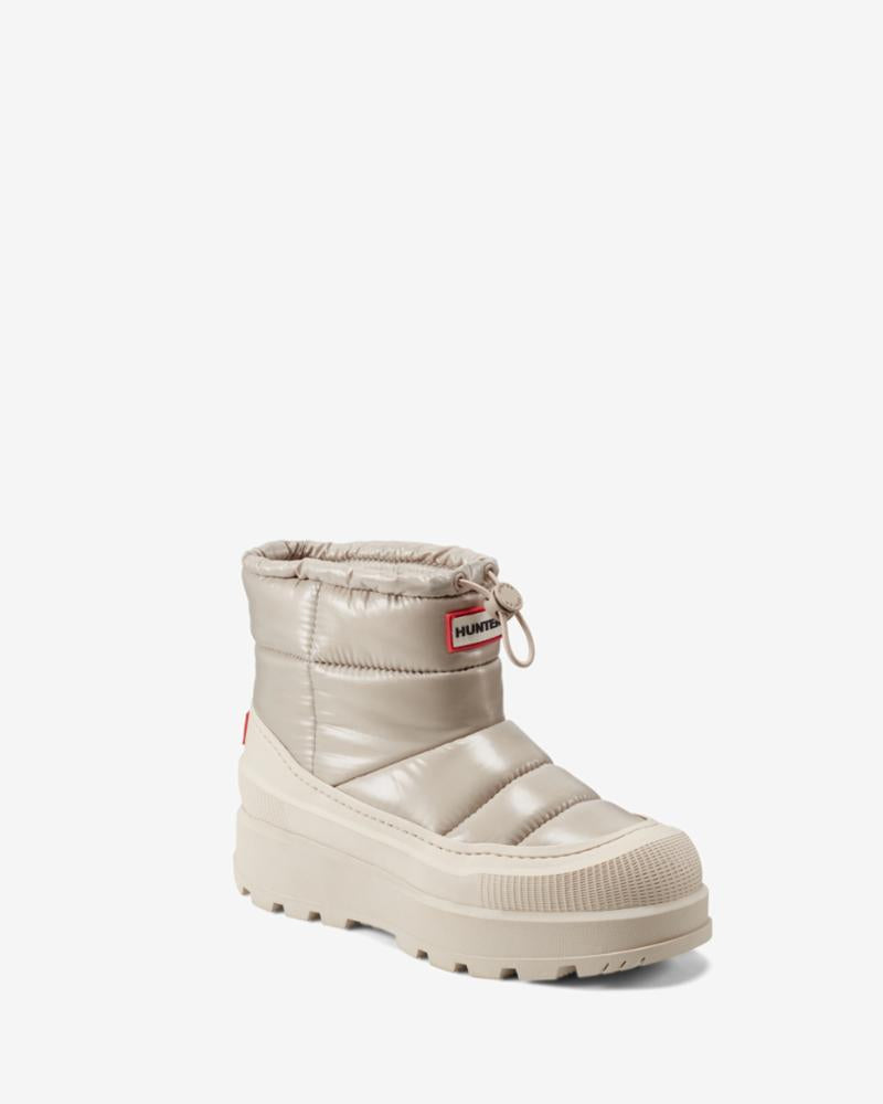 Hunter Women AMBLE BOOTIE TAUPE/WHITE/LAKKE NYLON