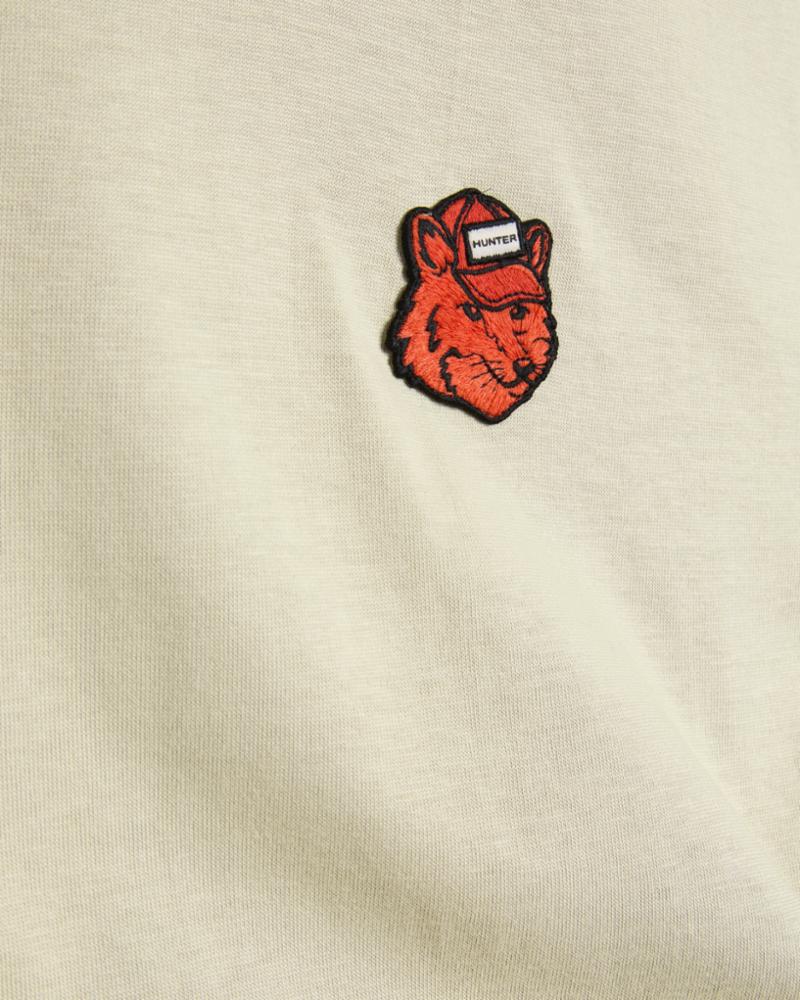 Hunter Men MK X HUNTER FOX HEAD PATCH TEE SHIRT STONE BEIGE P129