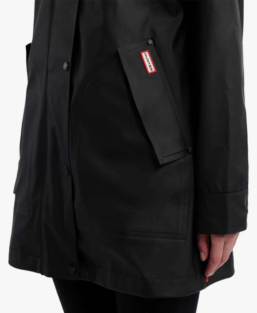 Hunter Women ACACIA RUBBERIZED RAIN JACKET BLACK