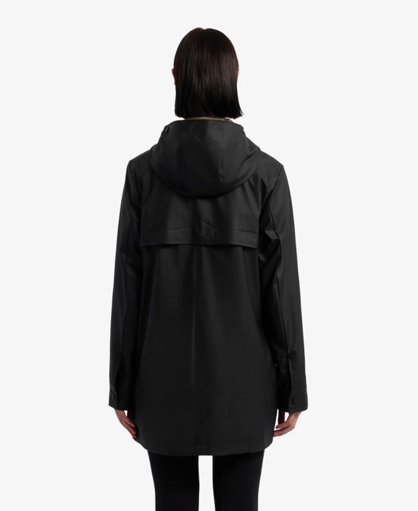 Hunter Women ACACIA RUBBERIZED RAIN JACKET BLACK