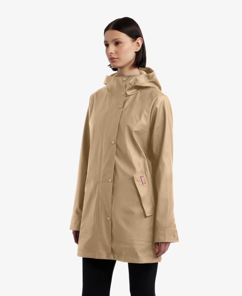 Hunter Women ACACIA RUBBERIZED RAIN JACKET BRITISH TAN