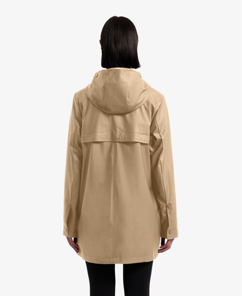 Hunter Women ACACIA RUBBERIZED RAIN JACKET BRITISH TAN