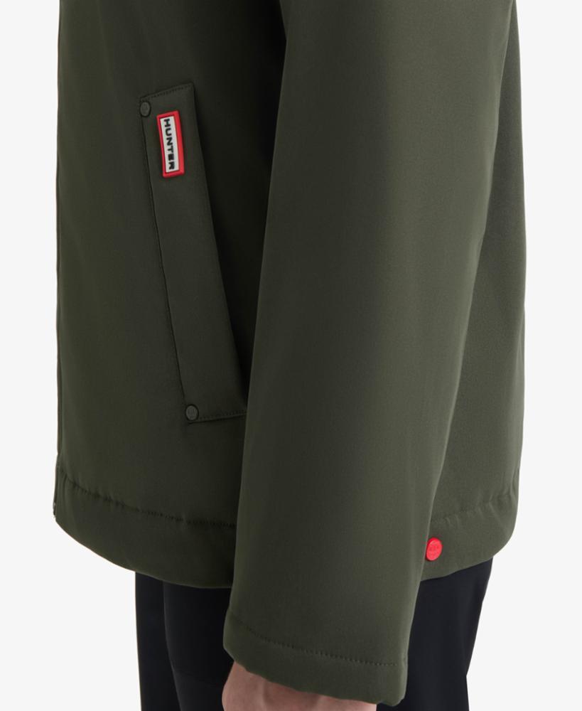 Hunter Women BLAKE POLY SHORT RAIN JACKET HUNTER GREEN
