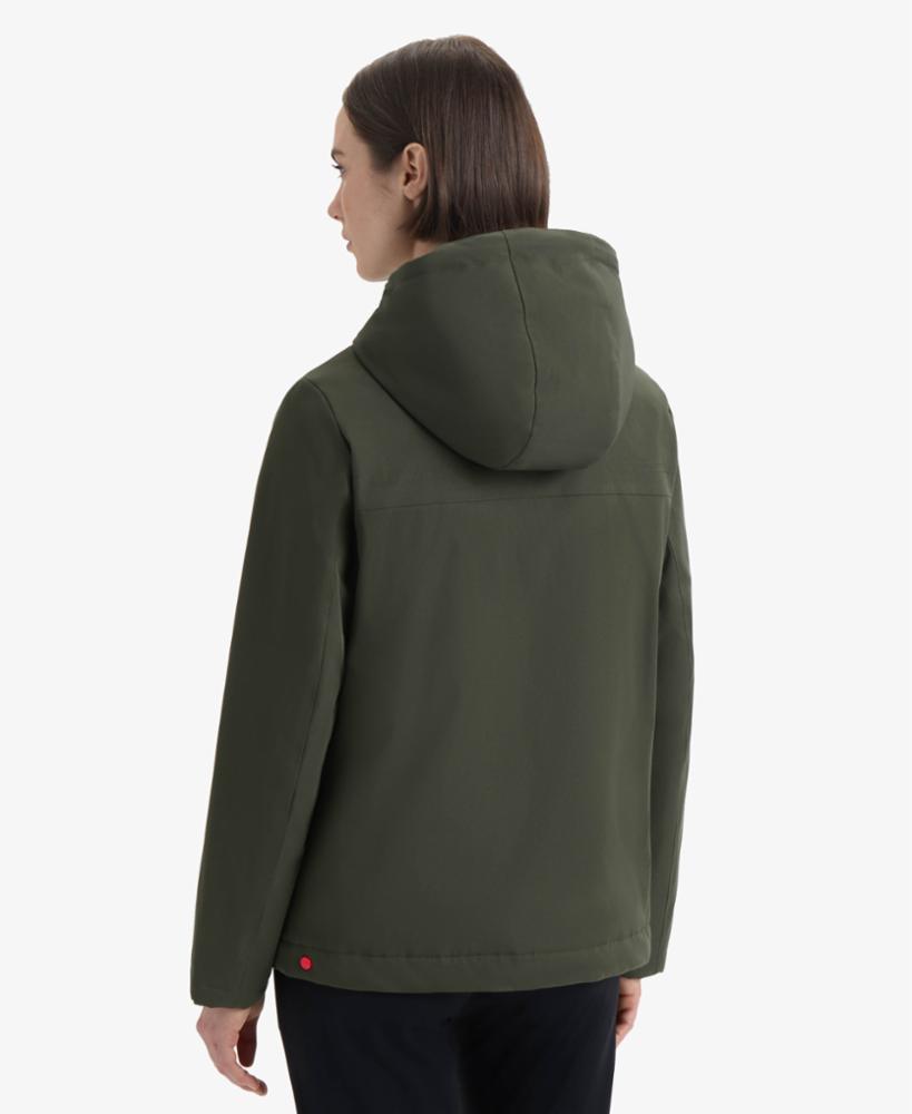 Hunter Women BLAKE POLY SHORT RAIN JACKET HUNTER GREEN