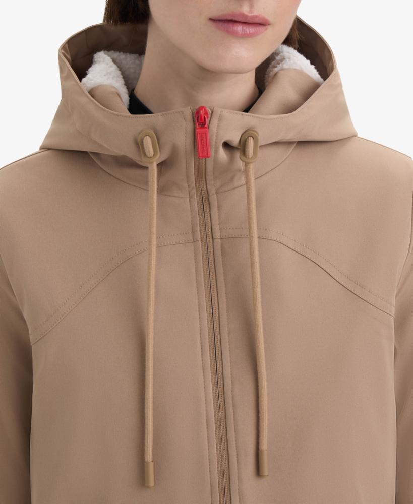 Hunter Women BLAKE POLY SHORT RAIN JACKET BRITISH TAN