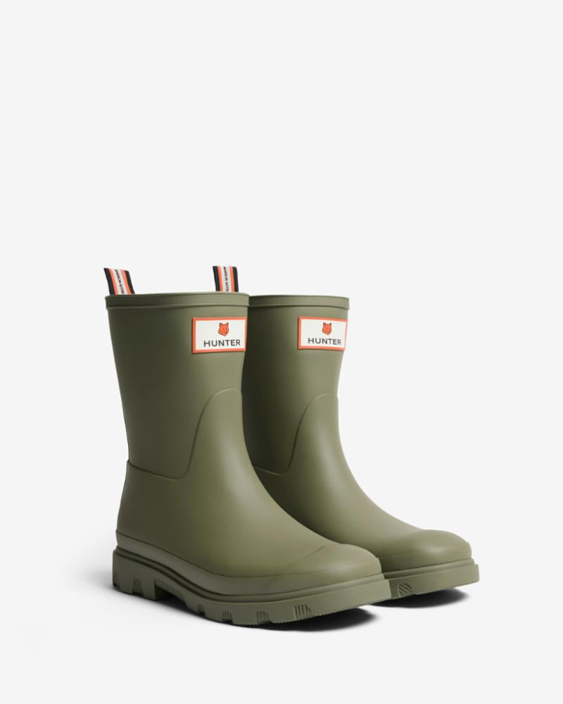 Hunter Men MK X HUNTER UNISEX DOWNPOUR SHORT BOOTS LAUREL GREEN P131