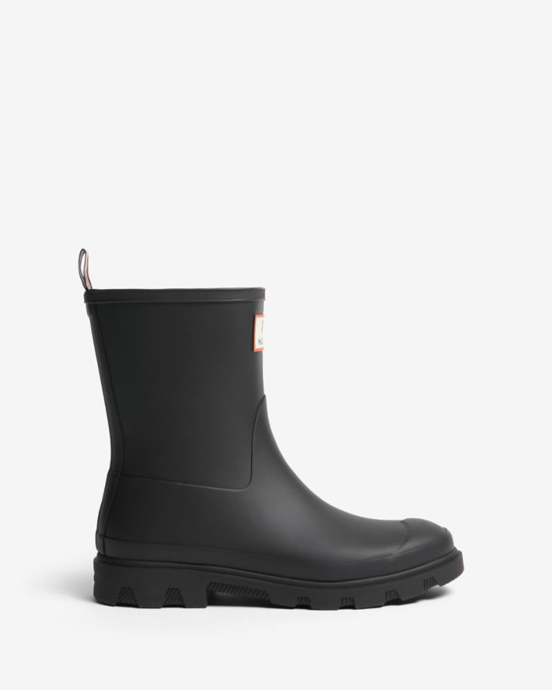 Hunter Men MK X HUNTER UNISEX DOWNPOUR SHORT BOOTS BLACK P199