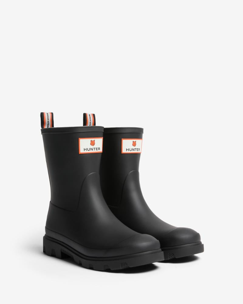 Hunter Men MK X HUNTER UNISEX DOWNPOUR SHORT BOOTS BLACK P199
