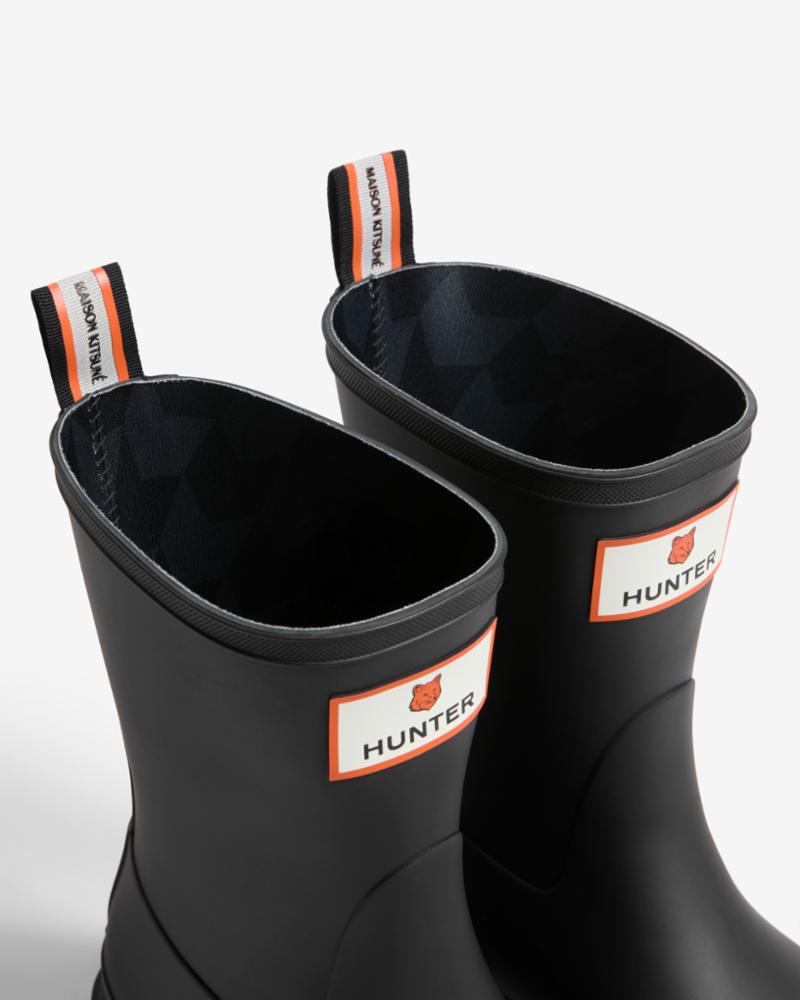 Hunter Men MK X HUNTER UNISEX DOWNPOUR SHORT BOOTS BLACK P199