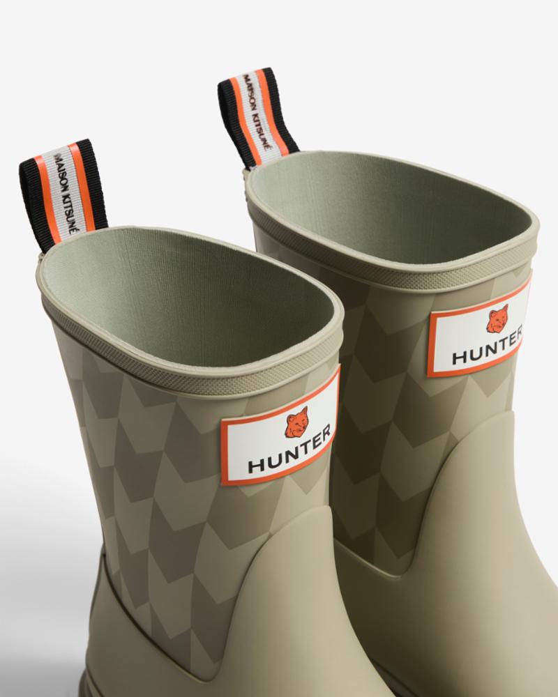 Hunter Men MK X HUNTER UNISEX CHEVRON DOWNPOUR BOOT ASH TREE/SILVER SAGE 0399