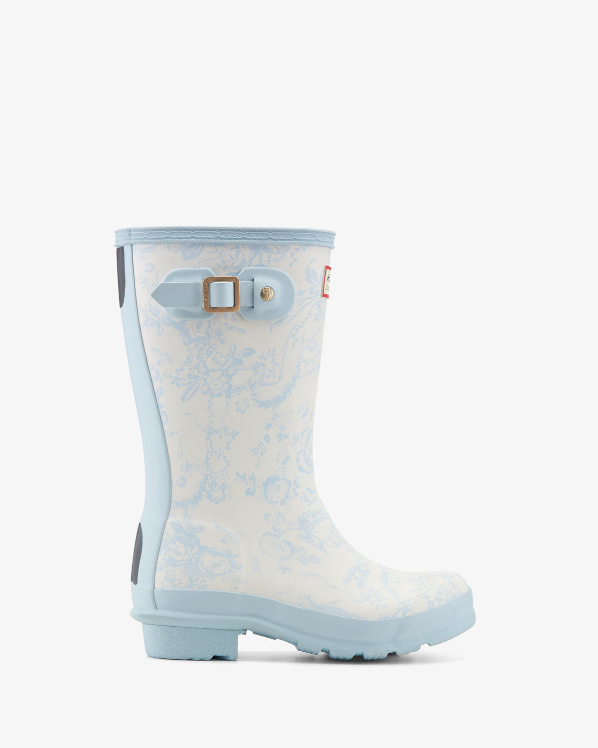HUNTER KIDS BIG KIDS ORIGINAL BOOT LOVE SHACK FANCY OFF WHITE MULTI/BABY BLUE/TOSC