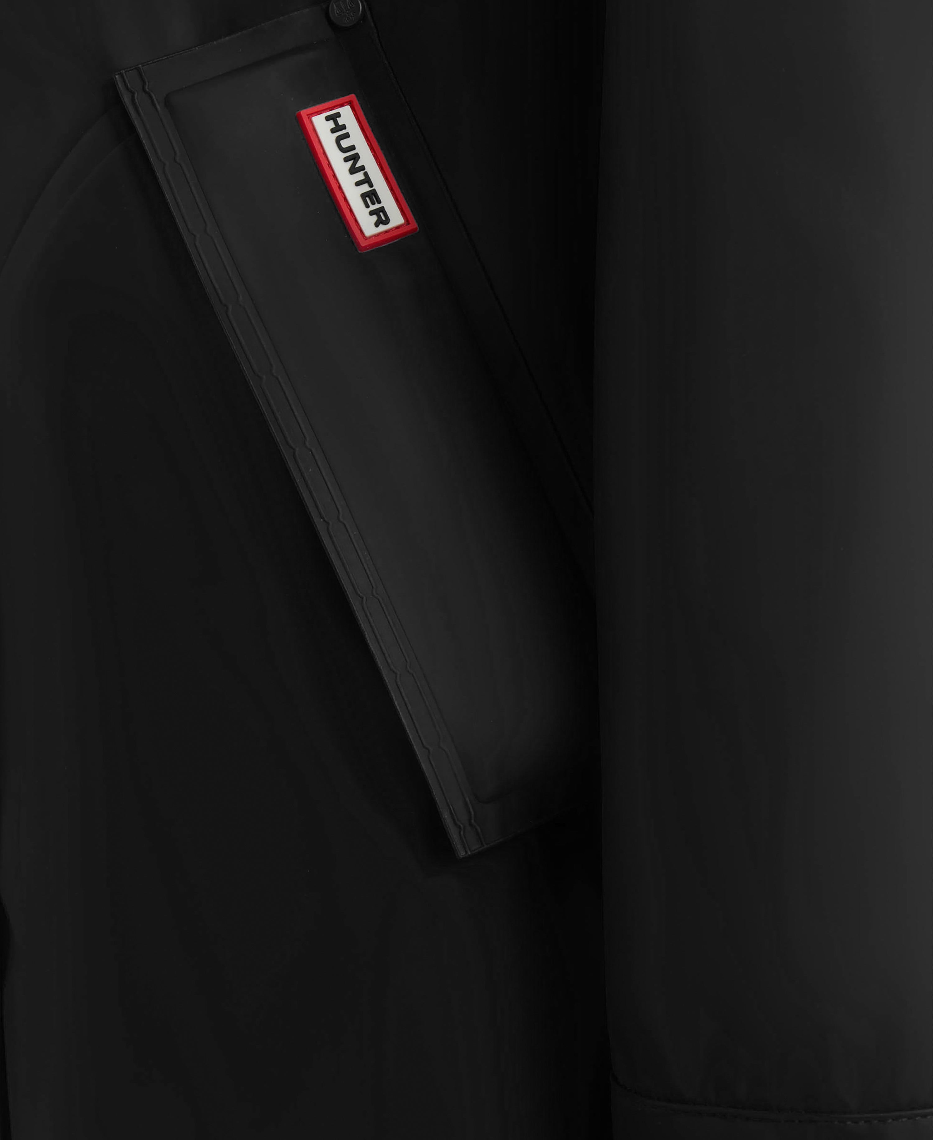 HUNTER WOMEN ACACIA RUBBERIZED RAIN JACKET 001 BLACK