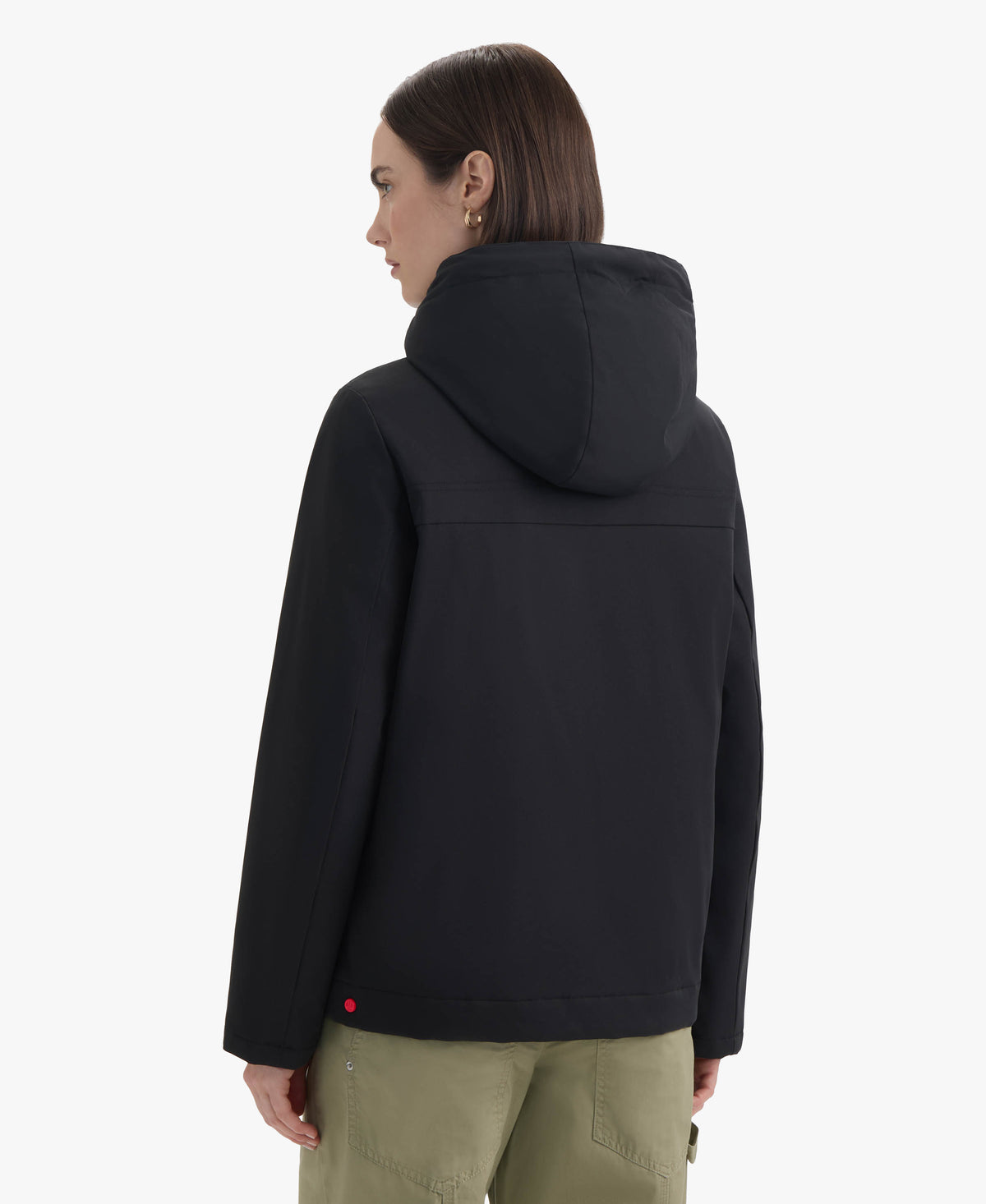 HUNTER WOMEN BLAKE POLY SHORT RAIN JACKET 001 BLACK