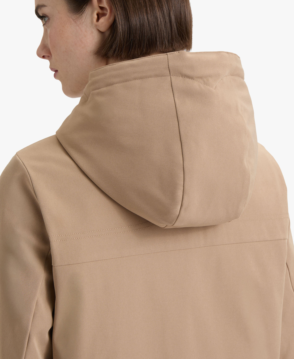 HUNTER WOMEN BILLIE POLY HOODED RAINCOAT 263 BRITISH TAN