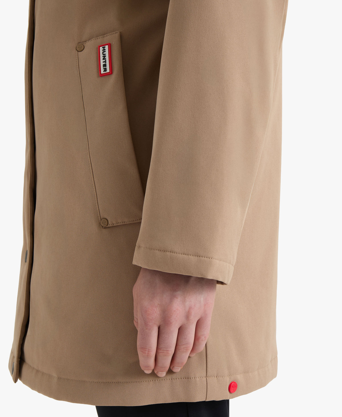 HUNTER WOMEN BILLIE POLY HOODED RAINCOAT 263 BRITISH TAN