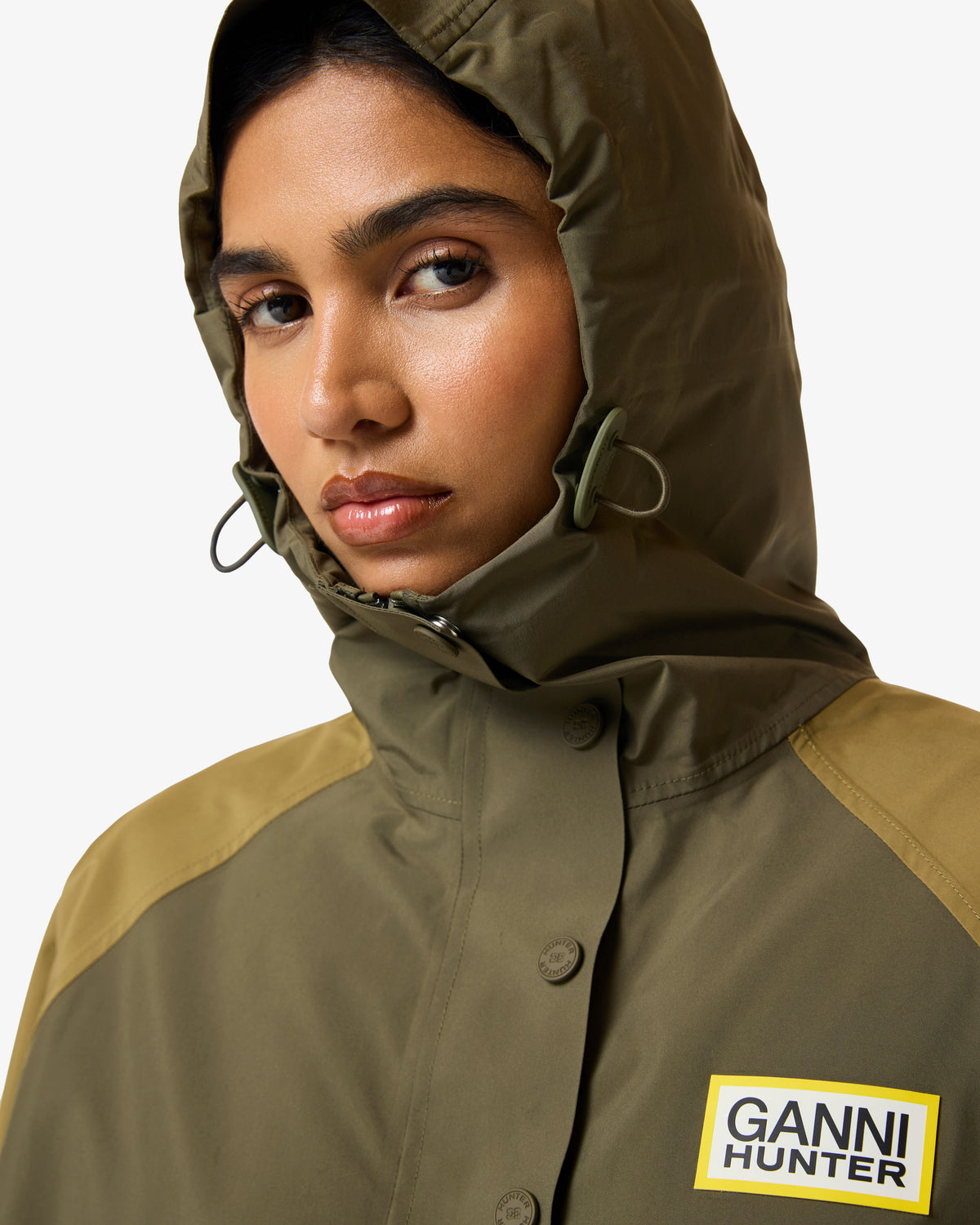 HUNTER WOMEN GANNI X HUNTER WATERPROOF PONCHO GANNI GREEN