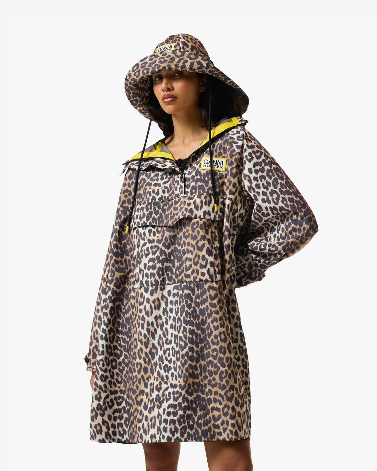 HUNTER WOMEN GANNI X HUNTER WATERPROOF PONCHO GANNI LEOPARD