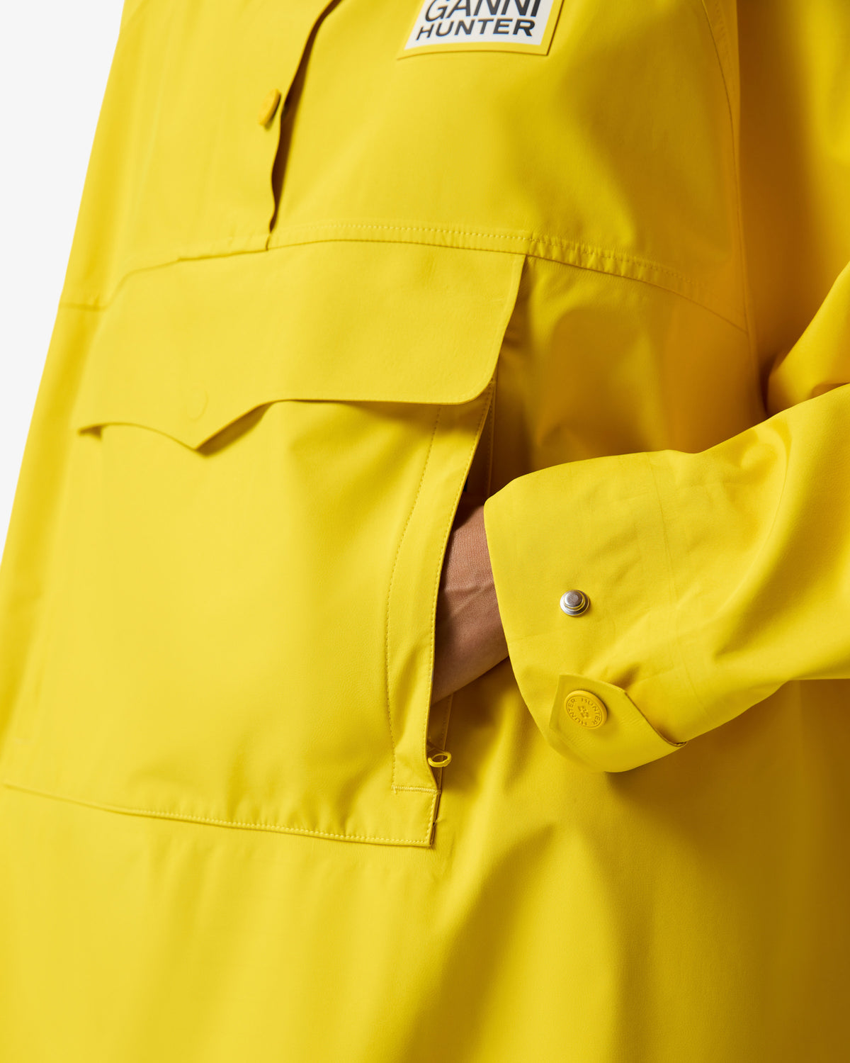 HUNTER WOMEN GANNI X HUNTER WATERPROOF PONCHO LEMON