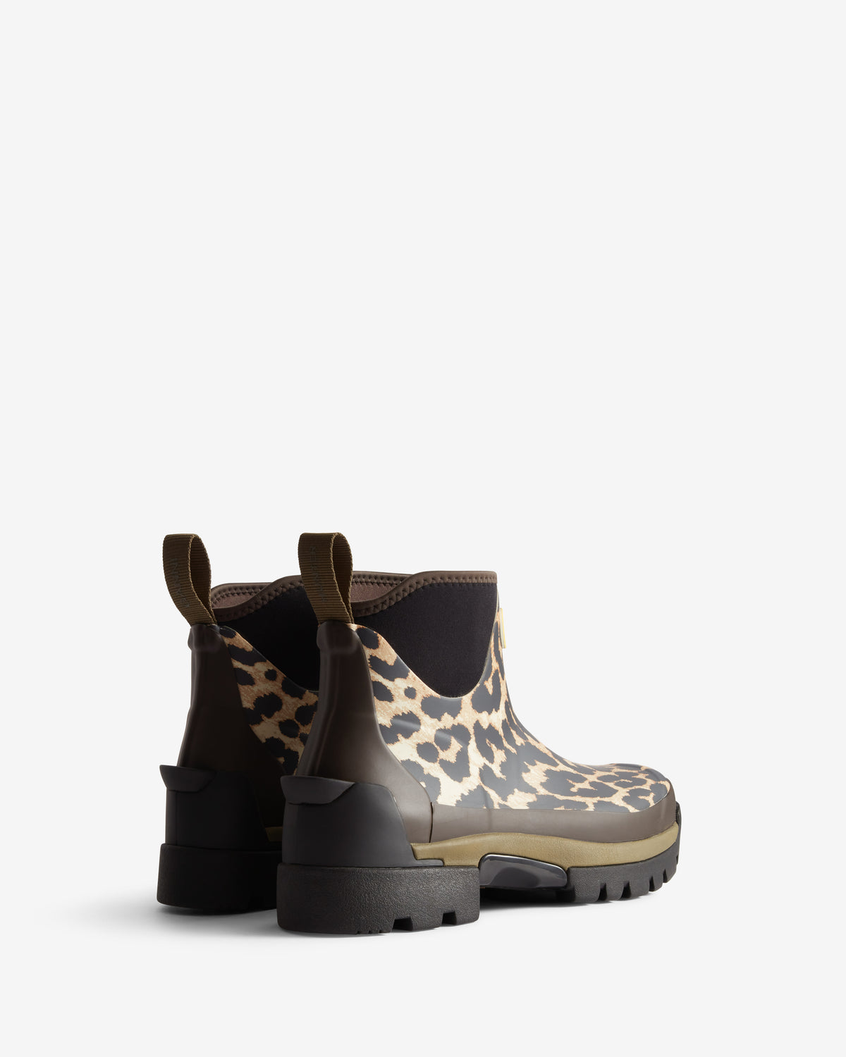 HUNTER WOMEN GANNI X HUNTER BALMORAL ANKLE BOOT LEOPARD PRINT/ BLACK
