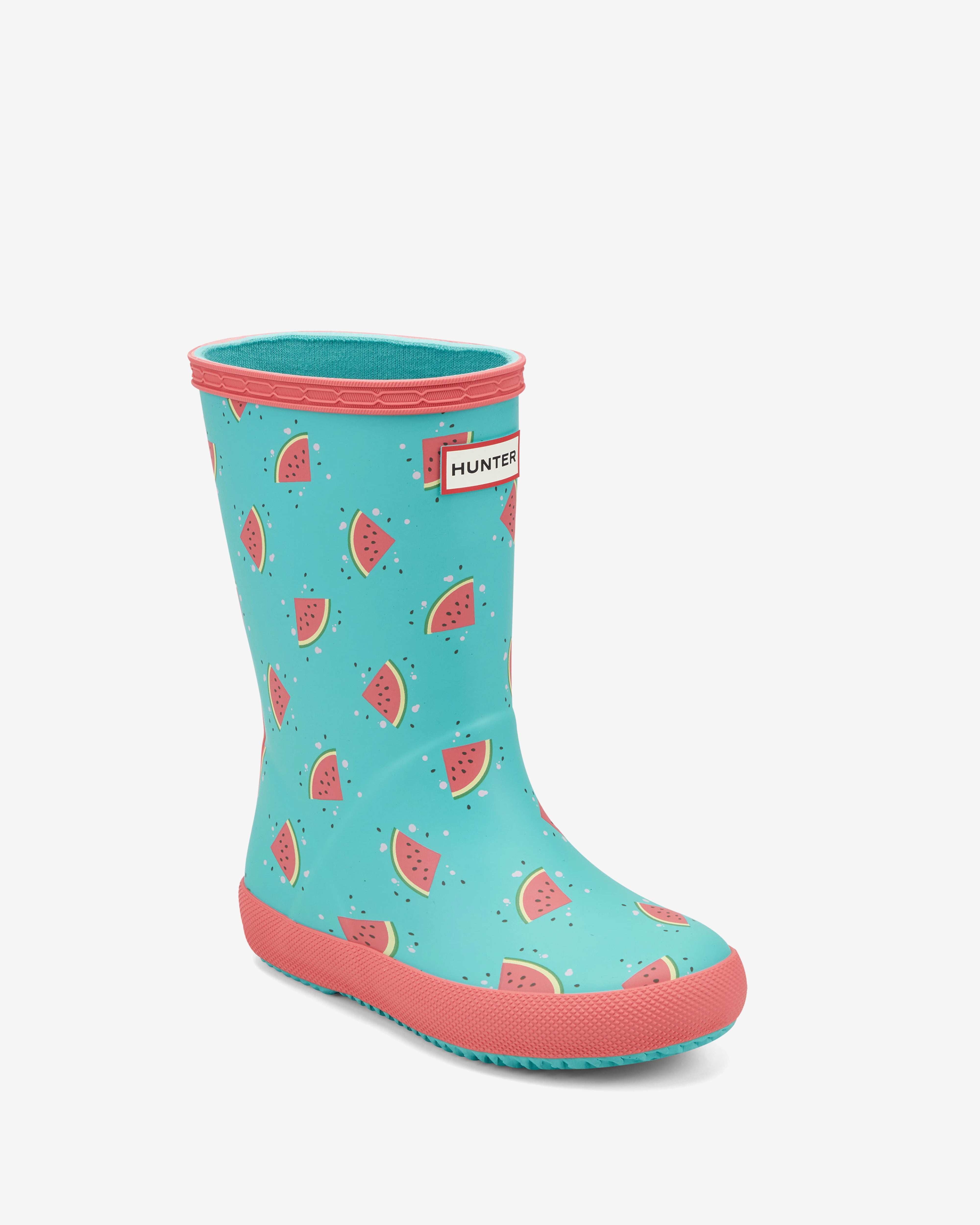 HUNTER KIDS LITTLE KIDS ORIGINAL FIRST CLASSIC BOOT BRIGHT AQUA MULTI