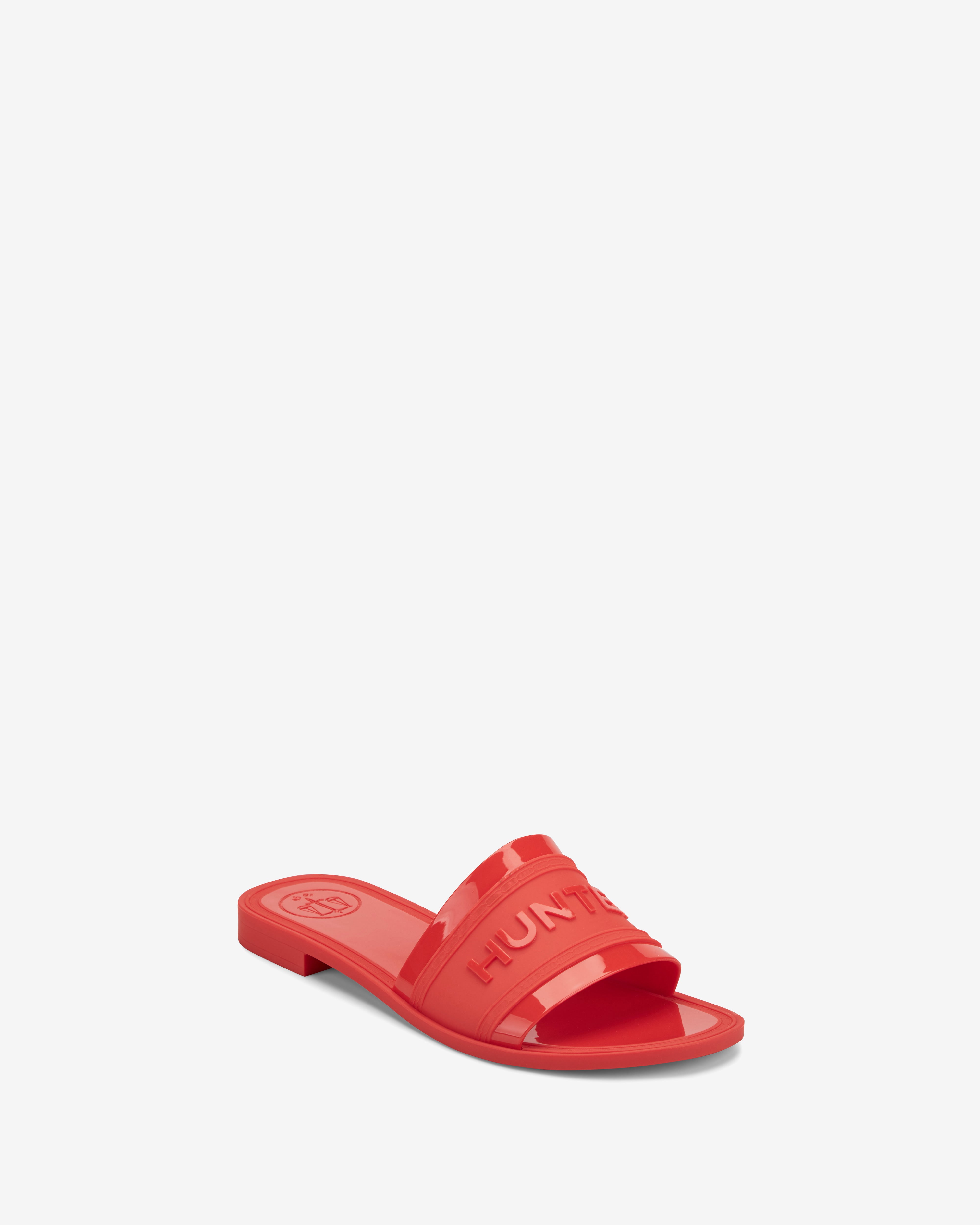 HUNTER WOMEN MARINA FLAT RED RL25101
