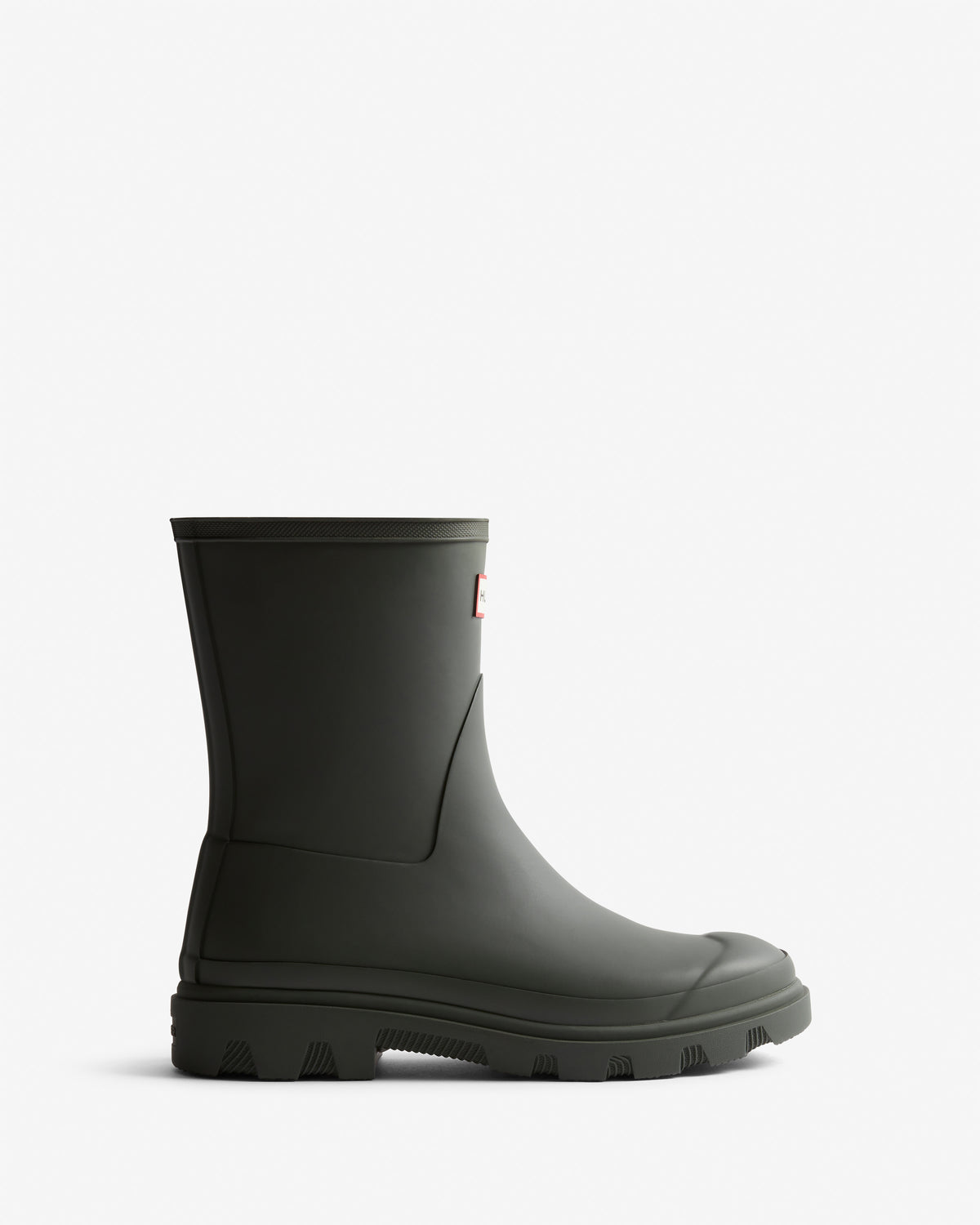 HUNTER UNISEX RAINPOUR SHORT BOOT DARK OLIVE