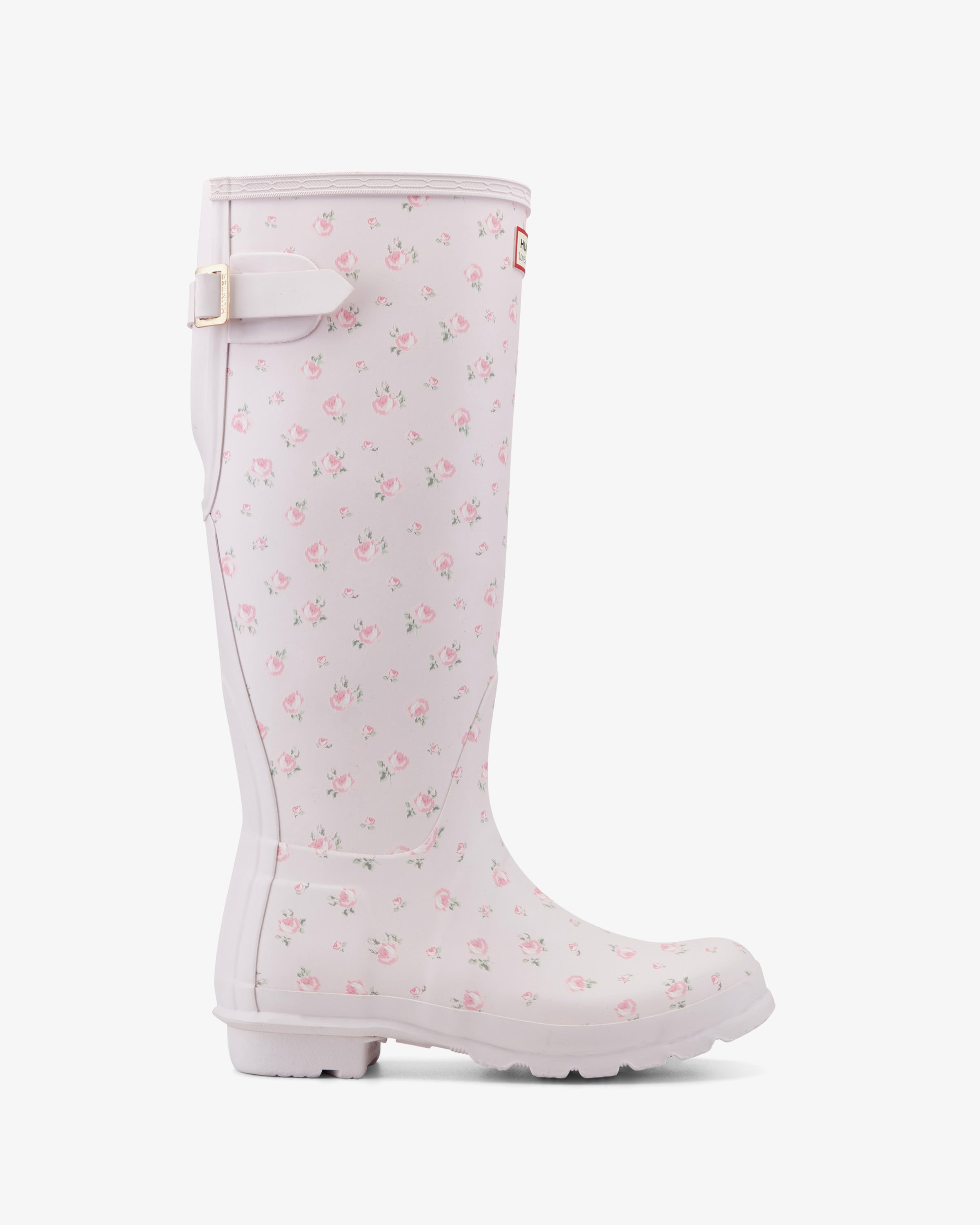 HUNTER WOMEN WOMENS ORIGINAL TALL BACK ADJUSTABLE BOOT LOVE SHACK FANCY PINK MULTI/PINK/BLOOMING HEIRL
