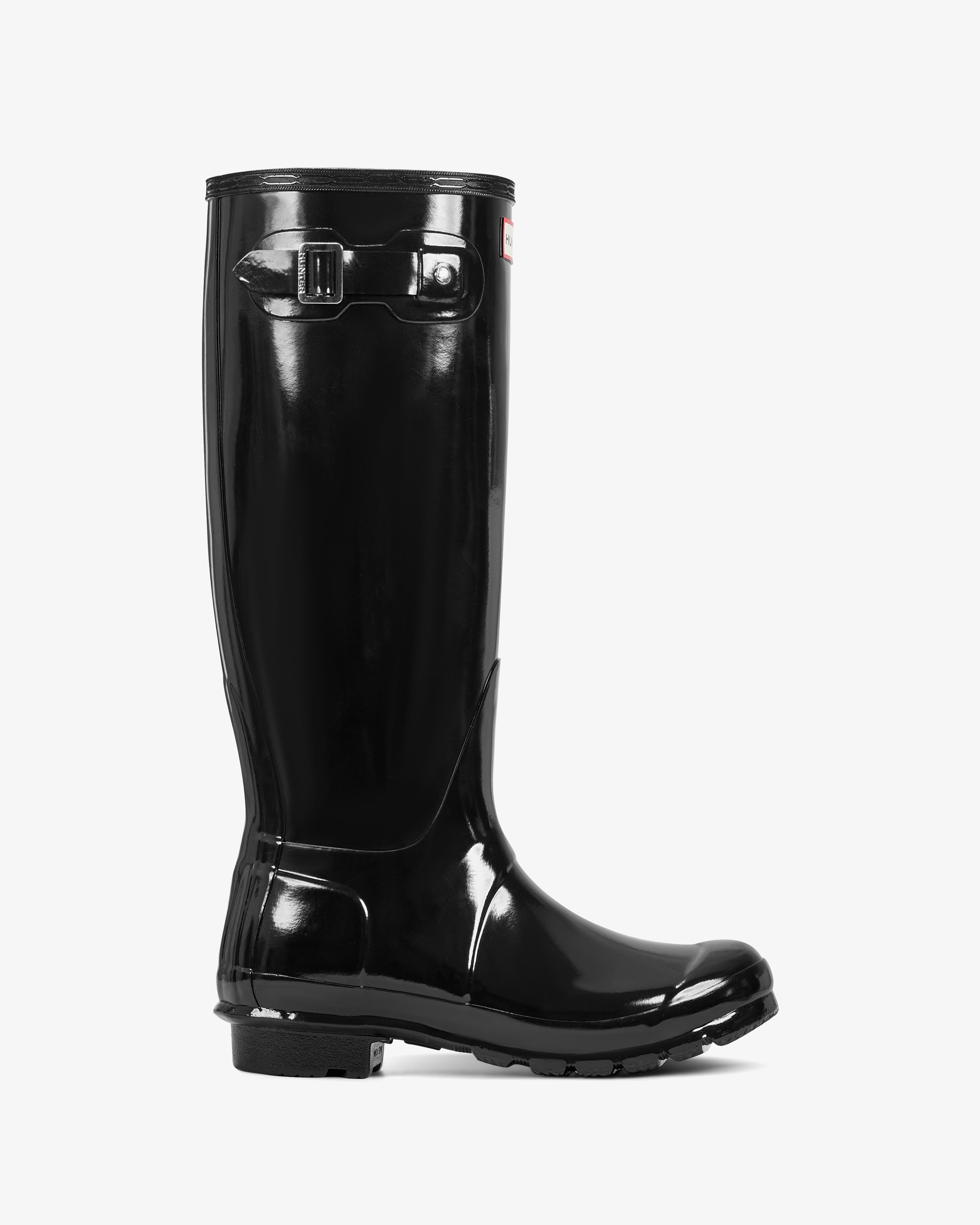 HUNTER WOMEN WOMENS ORIGINAL TALL GLOSS BOOT BLACK