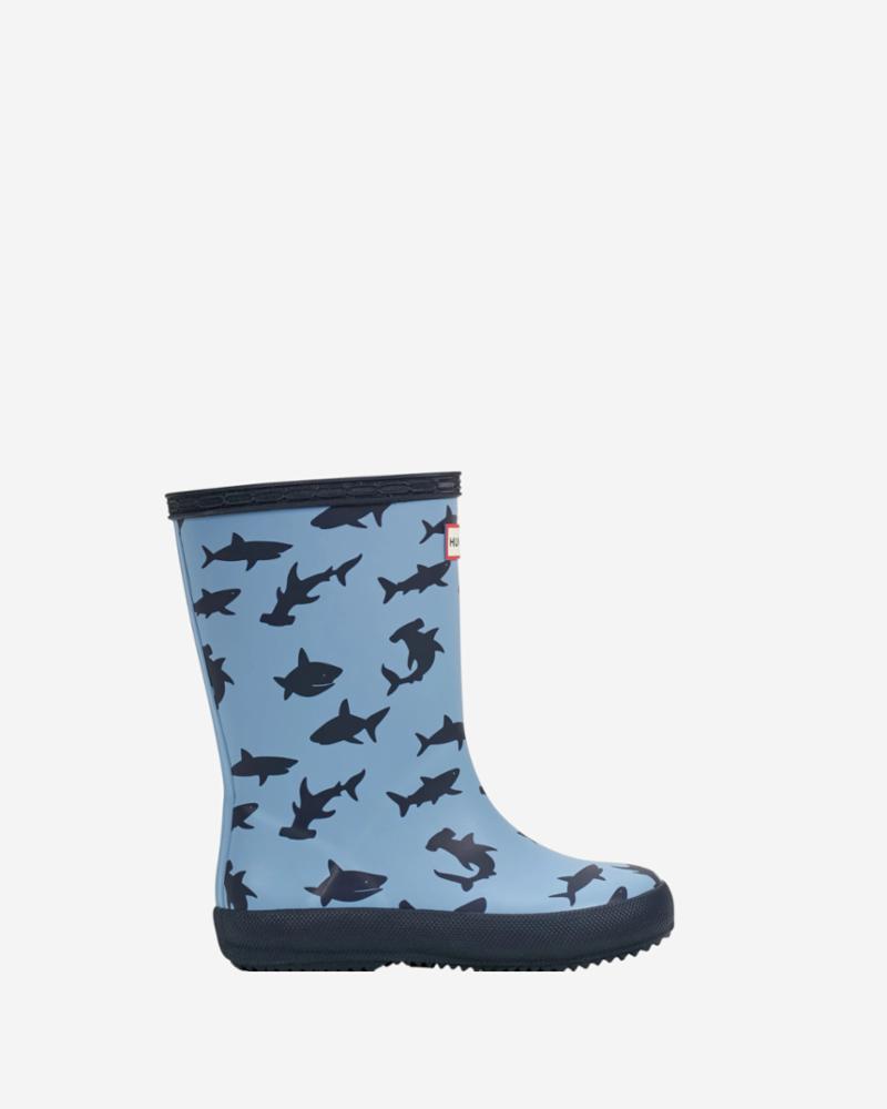 Hunter Kids LITTLE KIDS ORIGINAL FIRST CLASSIC BOOT BOUVET BLUE+CATHAM NAVY/CATHAM