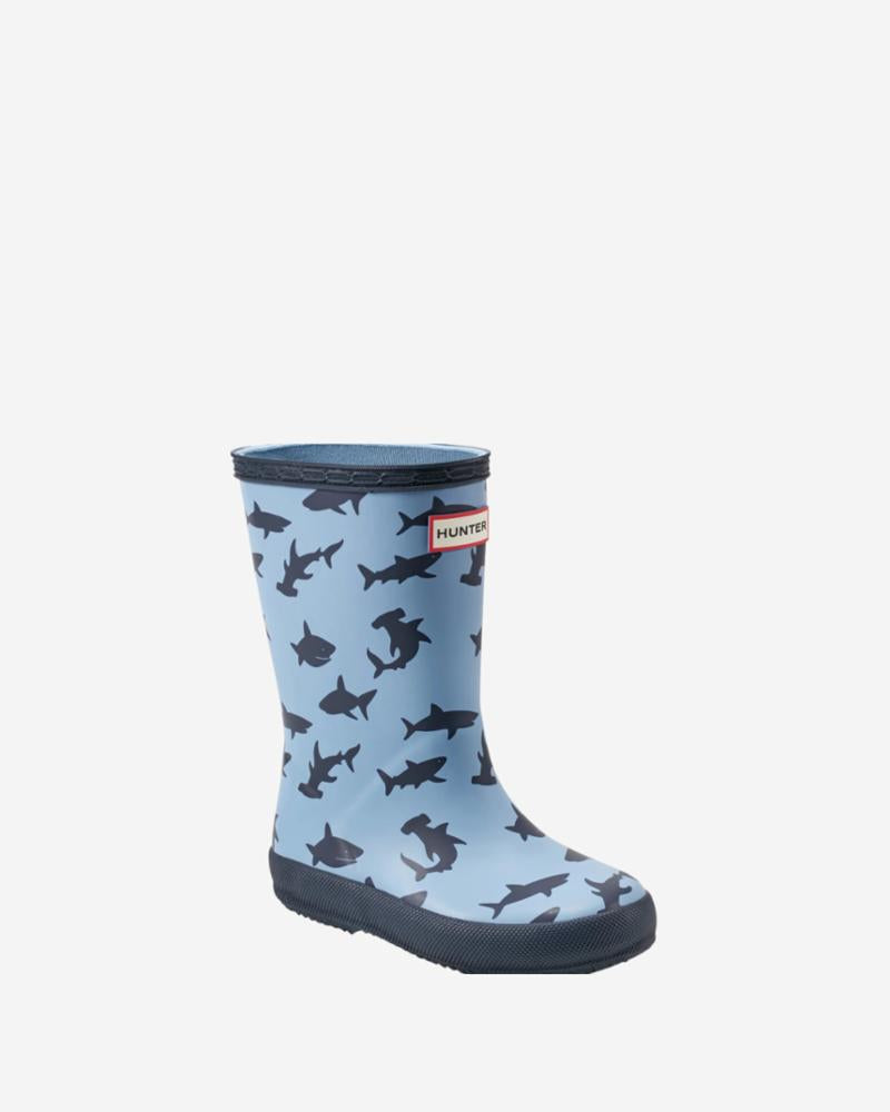Hunter Kids LITTLE KIDS ORIGINAL FIRST CLASSIC BOOT BOUVET BLUE+CATHAM NAVY/CATHAM