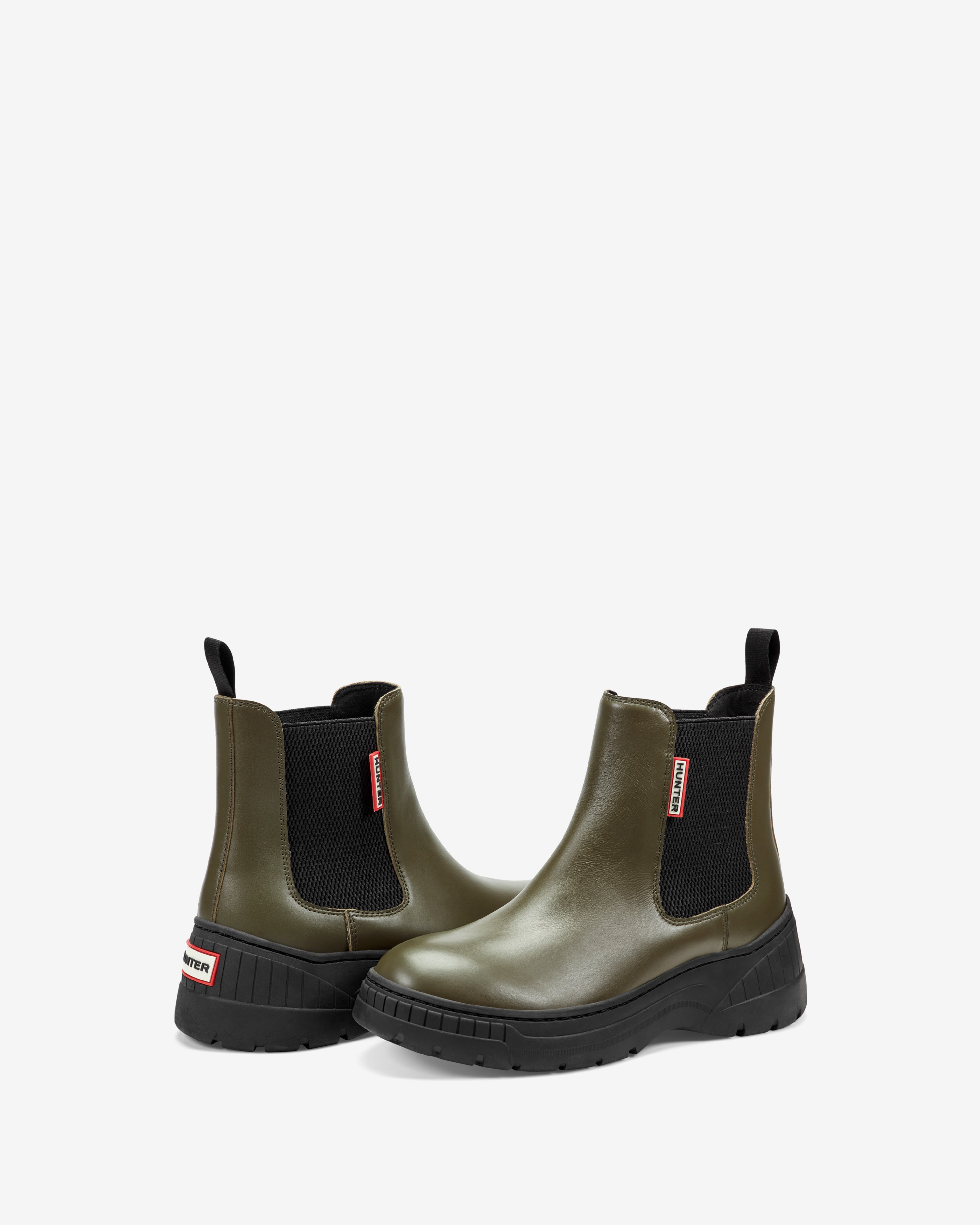 HUNTER WOMEN NEVEAH BOOTIE OLIVE GREEN91896/BLACK/BLACK/E