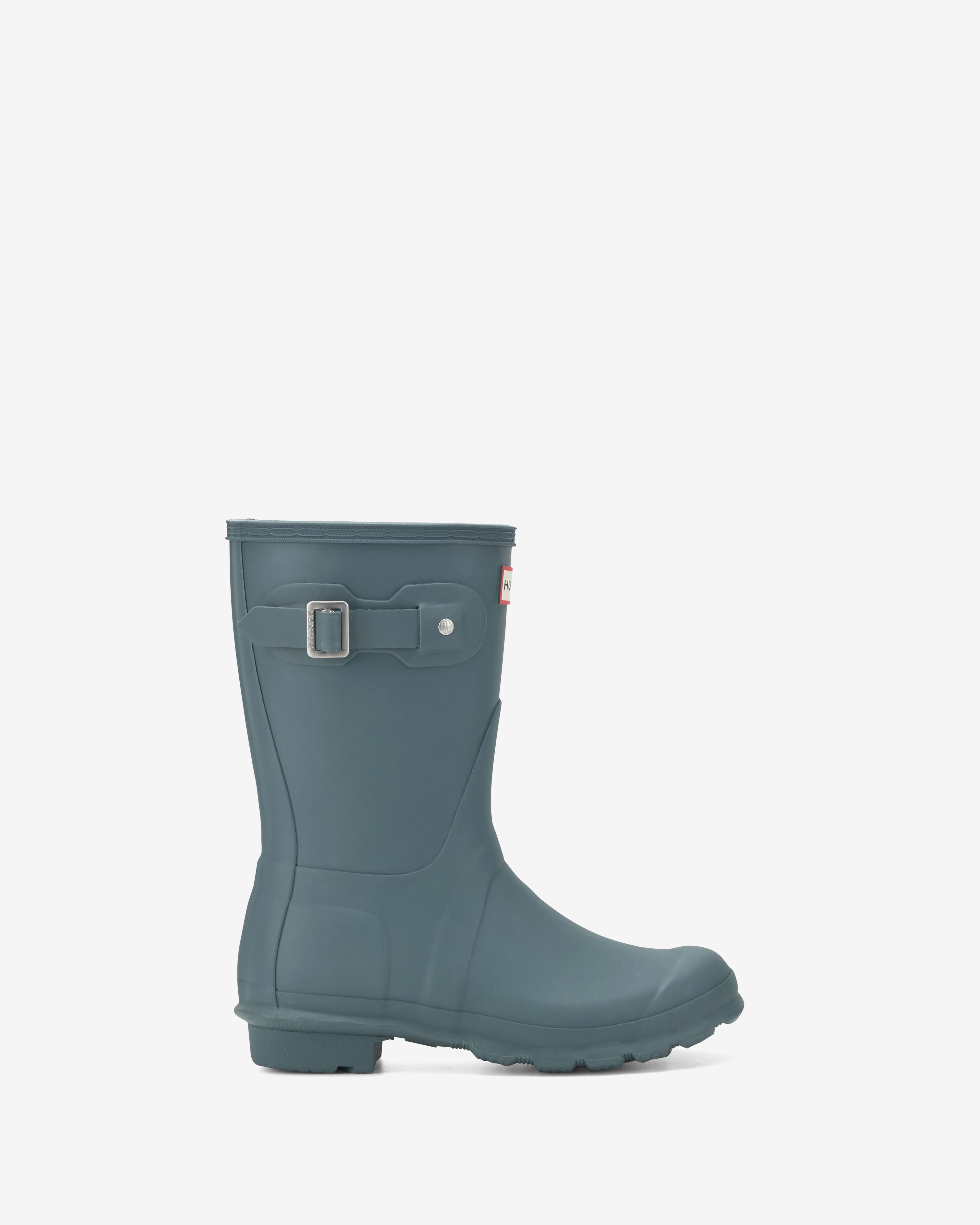 Hunter Women WOMENS ORIGINAL SHORT BOOT BALSAM GREEN18 5606TPG/NATURAL