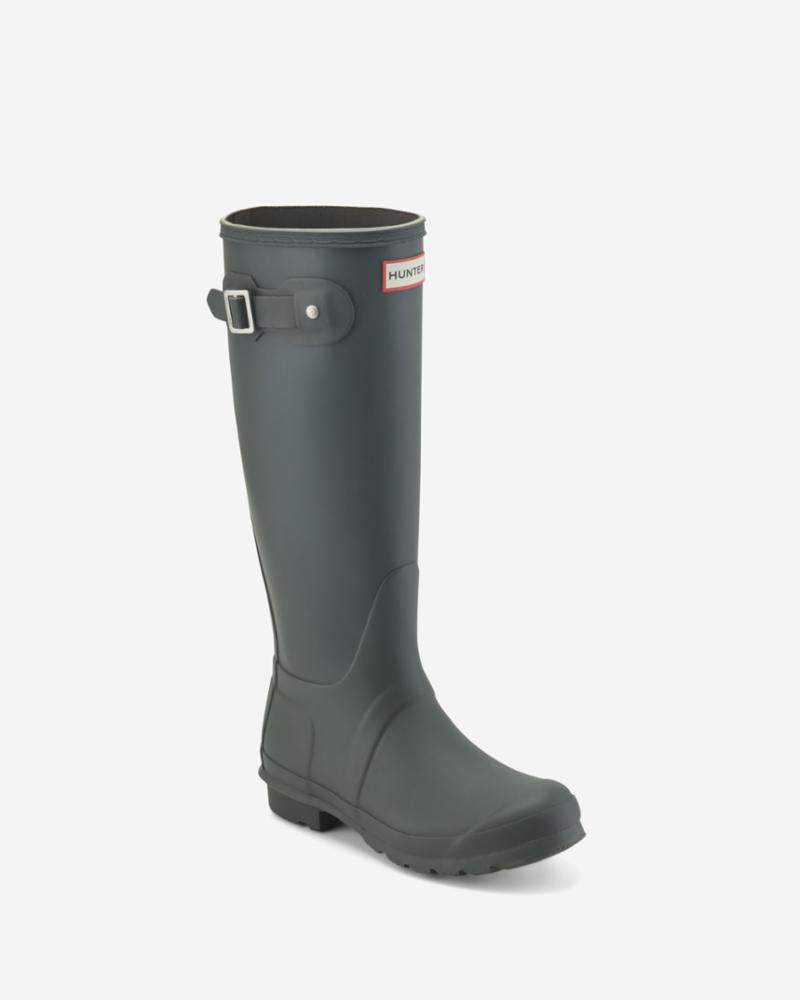 Hunter Women WOMENS ORIGINAL TALL BOOT DARK OLIVE86207/NATURAL RUBBER