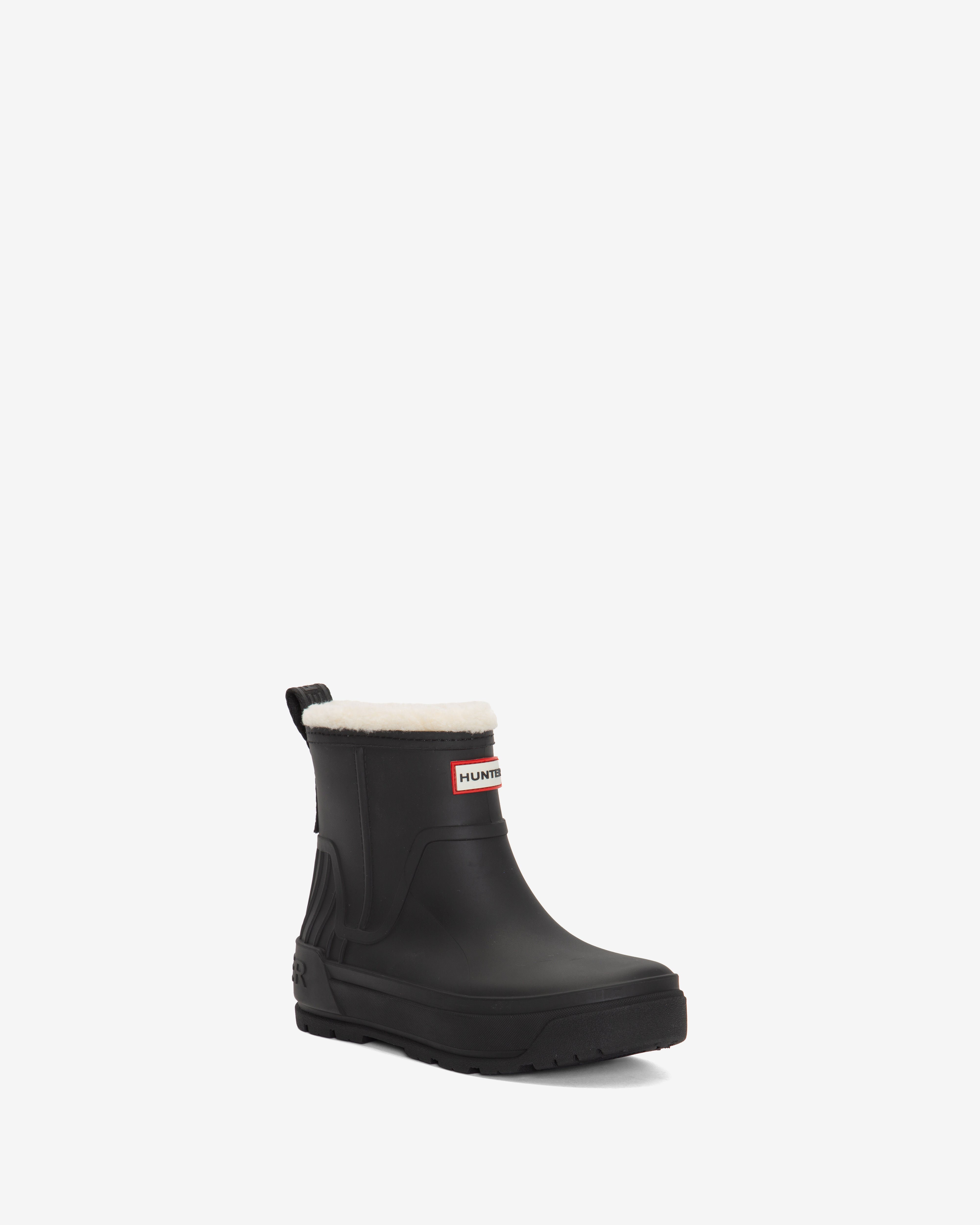 HUNTER WOMEN WILLA BOOTIE BLACK/BLACK/INJECTED MATTE TPE