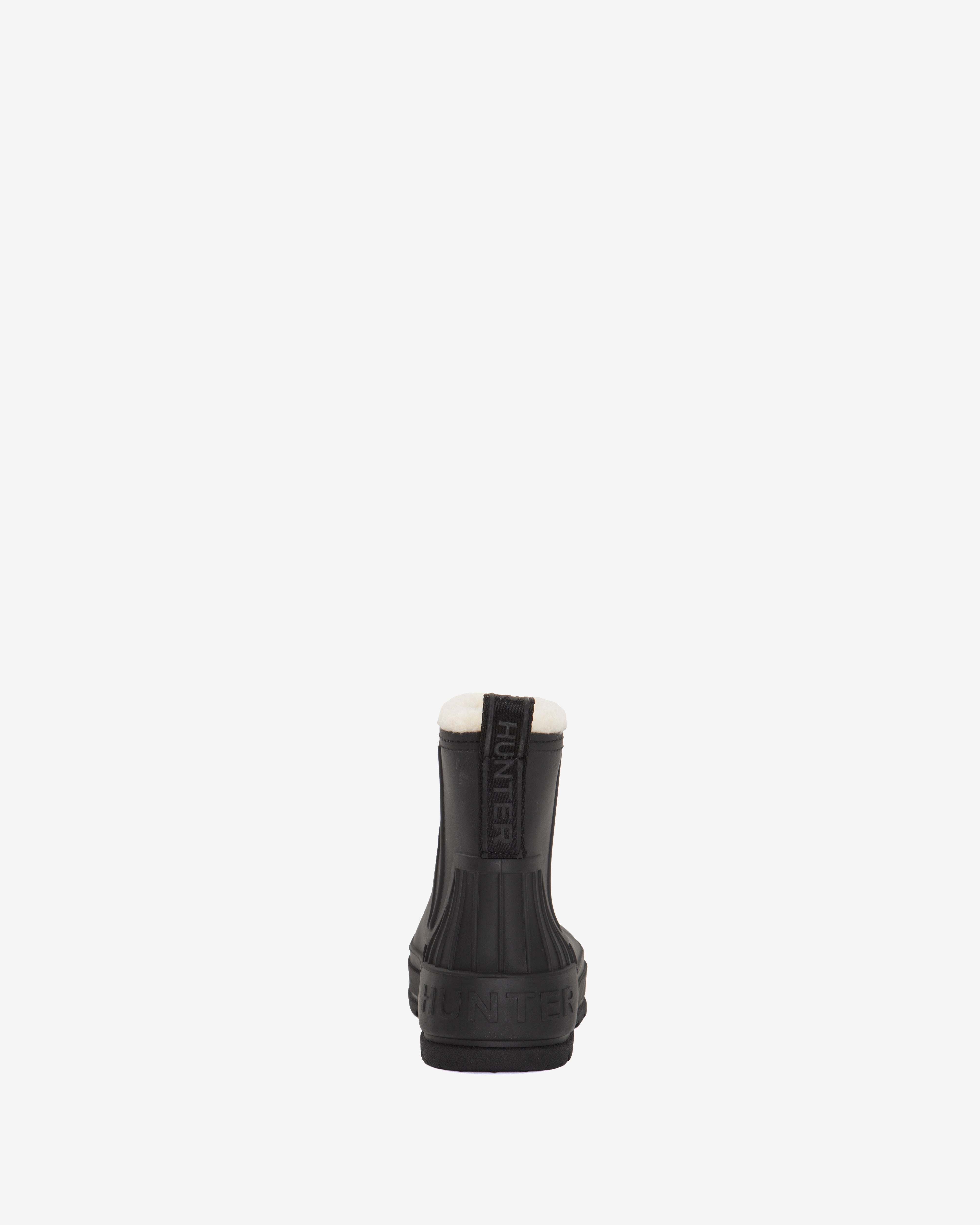 HUNTER WOMEN WILLA BOOTIE BLACK/BLACK/INJECTED MATTE TPE