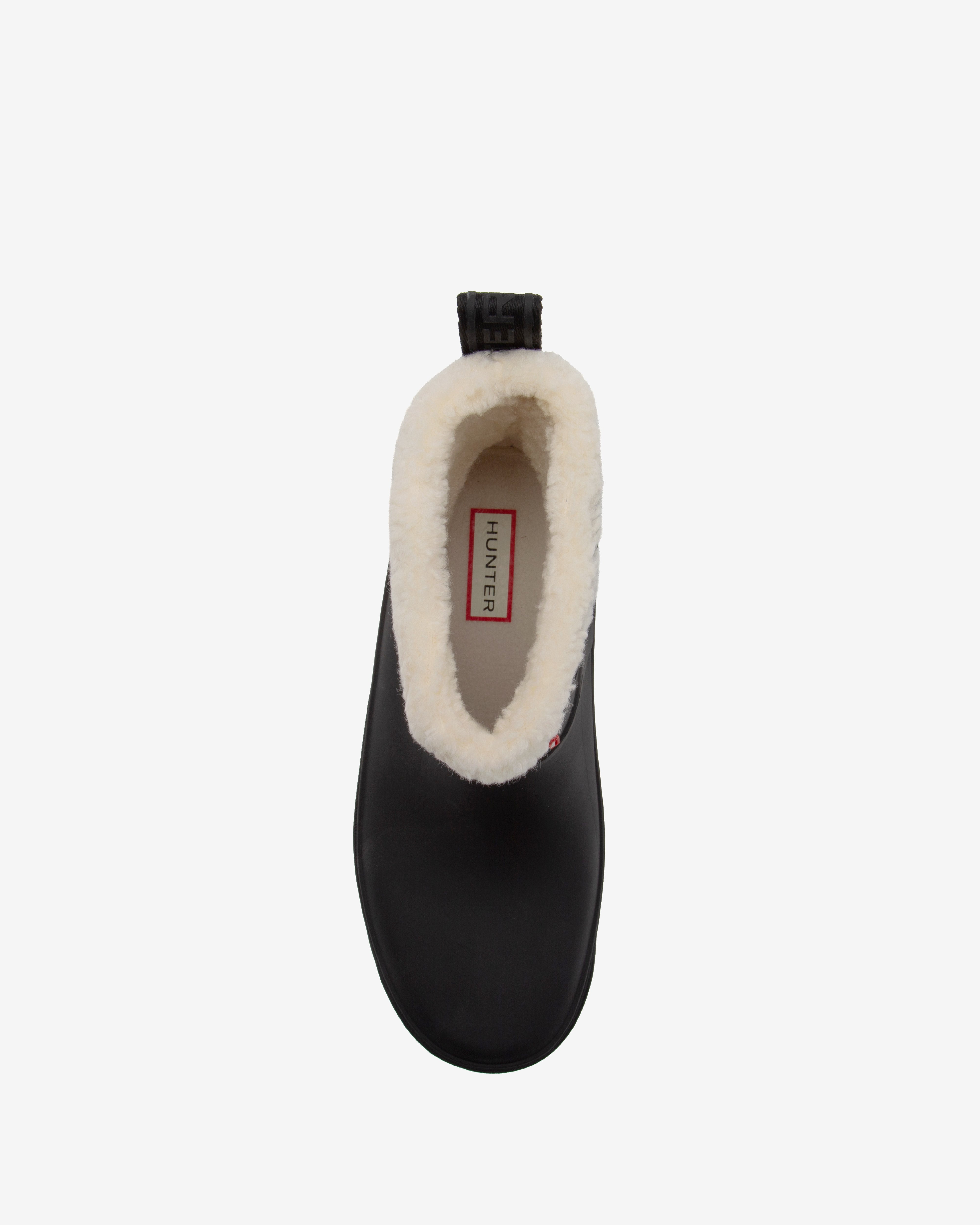 HUNTER WOMEN WILLA BOOTIE BLACK/BLACK/INJECTED MATTE TPE