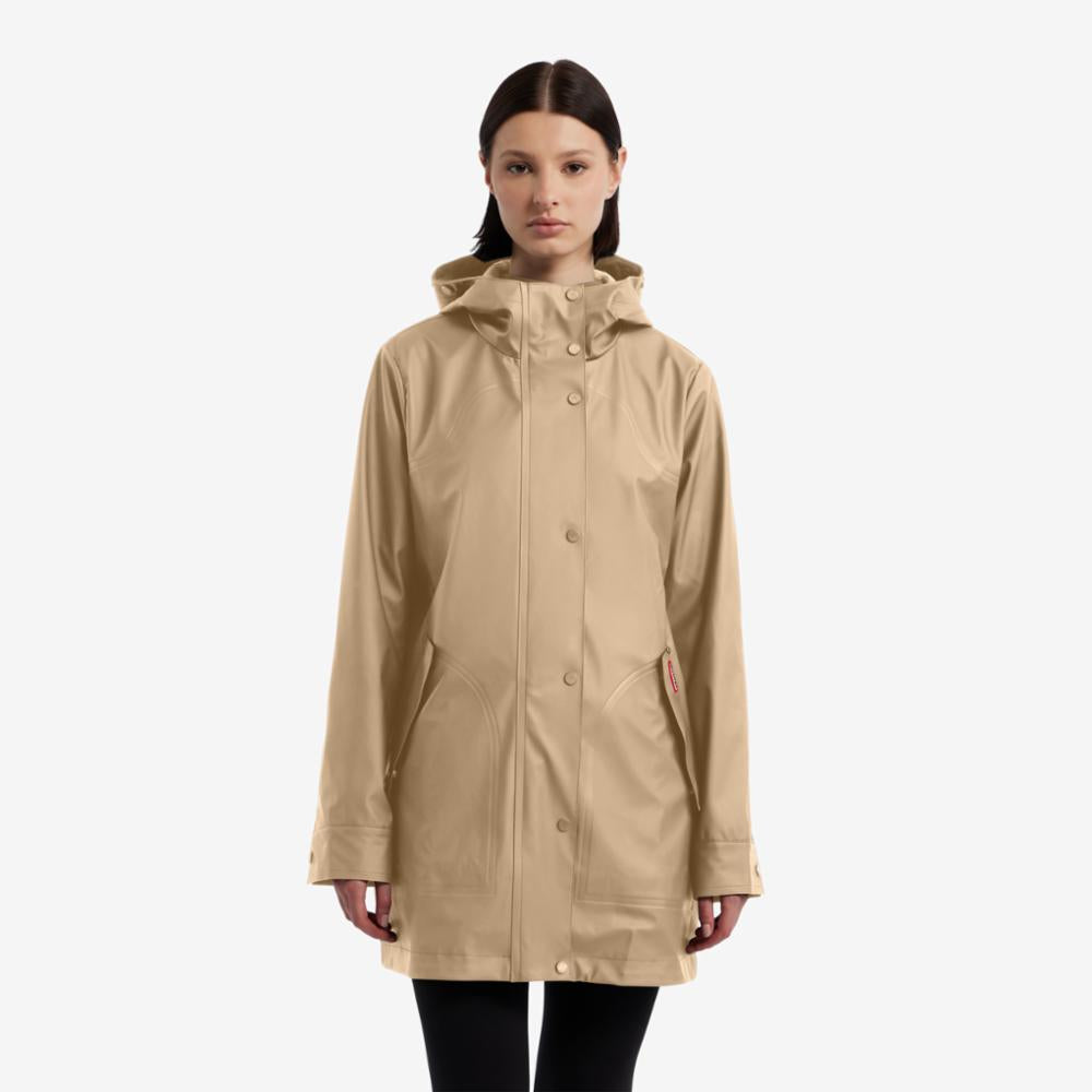 Hunter Women ACACIA RUBBERIZED RAIN JACKET BRITISH TAN