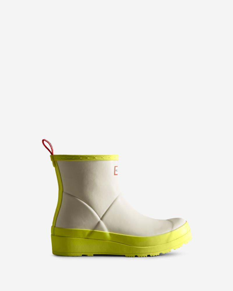 Hunter Women WOMENS PLAY SHORT BOOT SHADED WHITE/ZESTY YELLOW