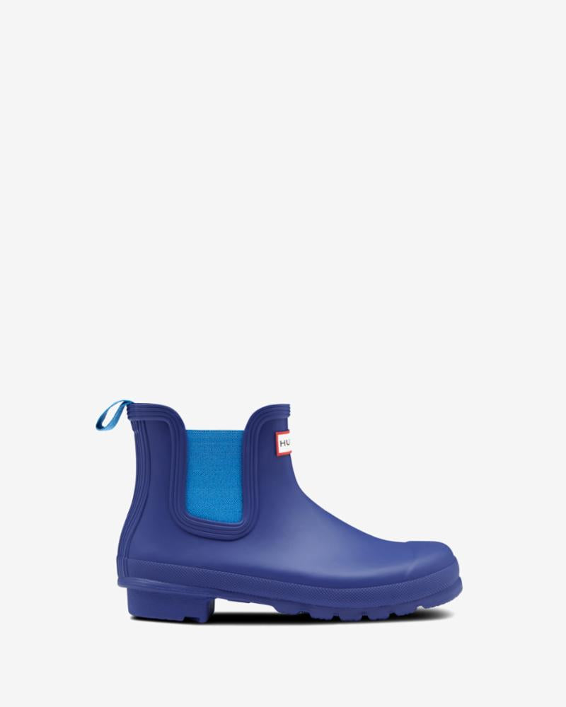 Hunter Women WOMENS ORIGINAL CHELSEA BITTER INDIGO / POLAR BLUE
