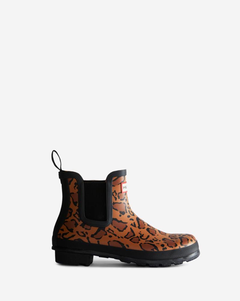 Black leopard store hunter boots