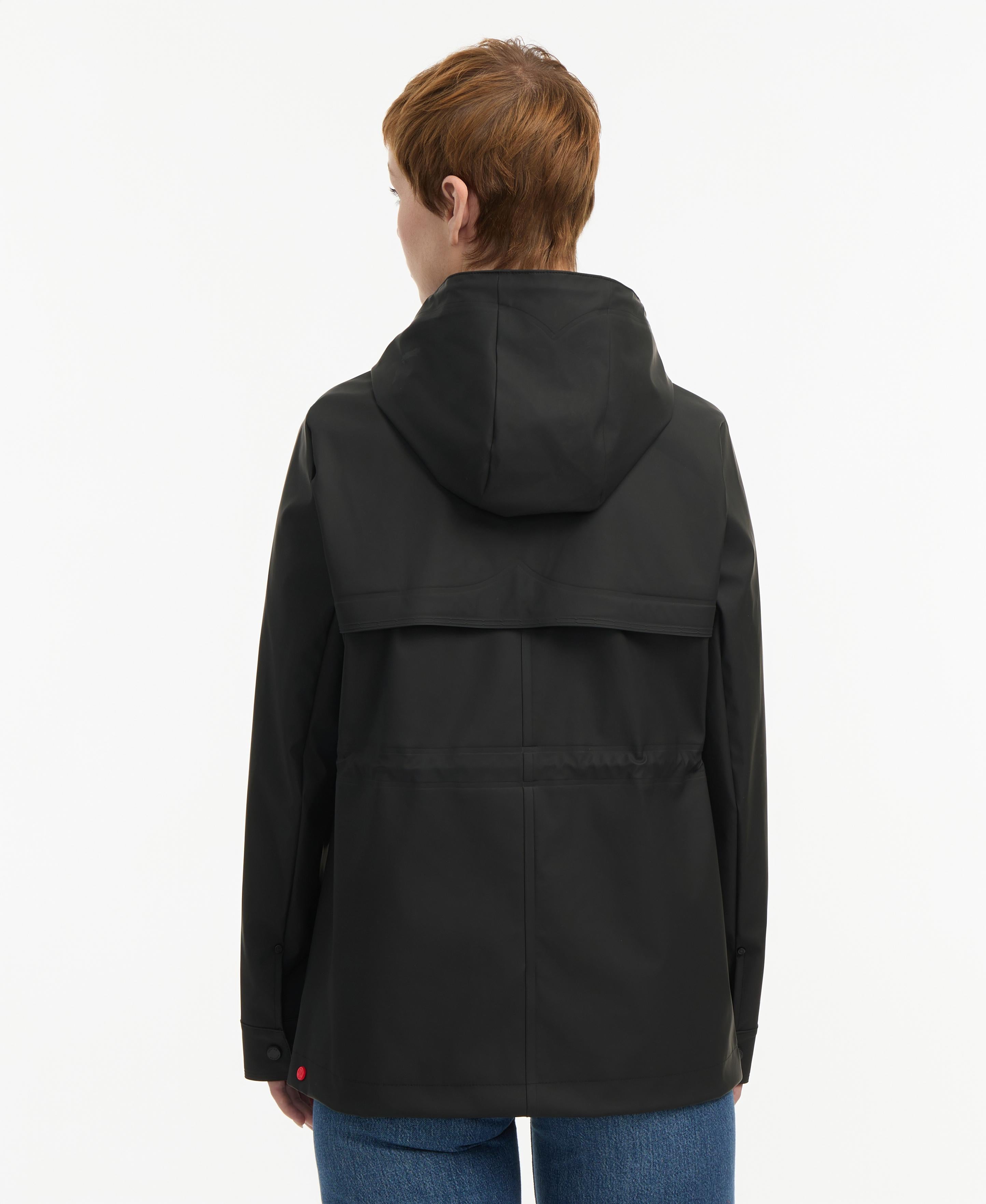 Hunter Women ABBEY SHORT RUBBERIZED RAIN JACKET BLACK