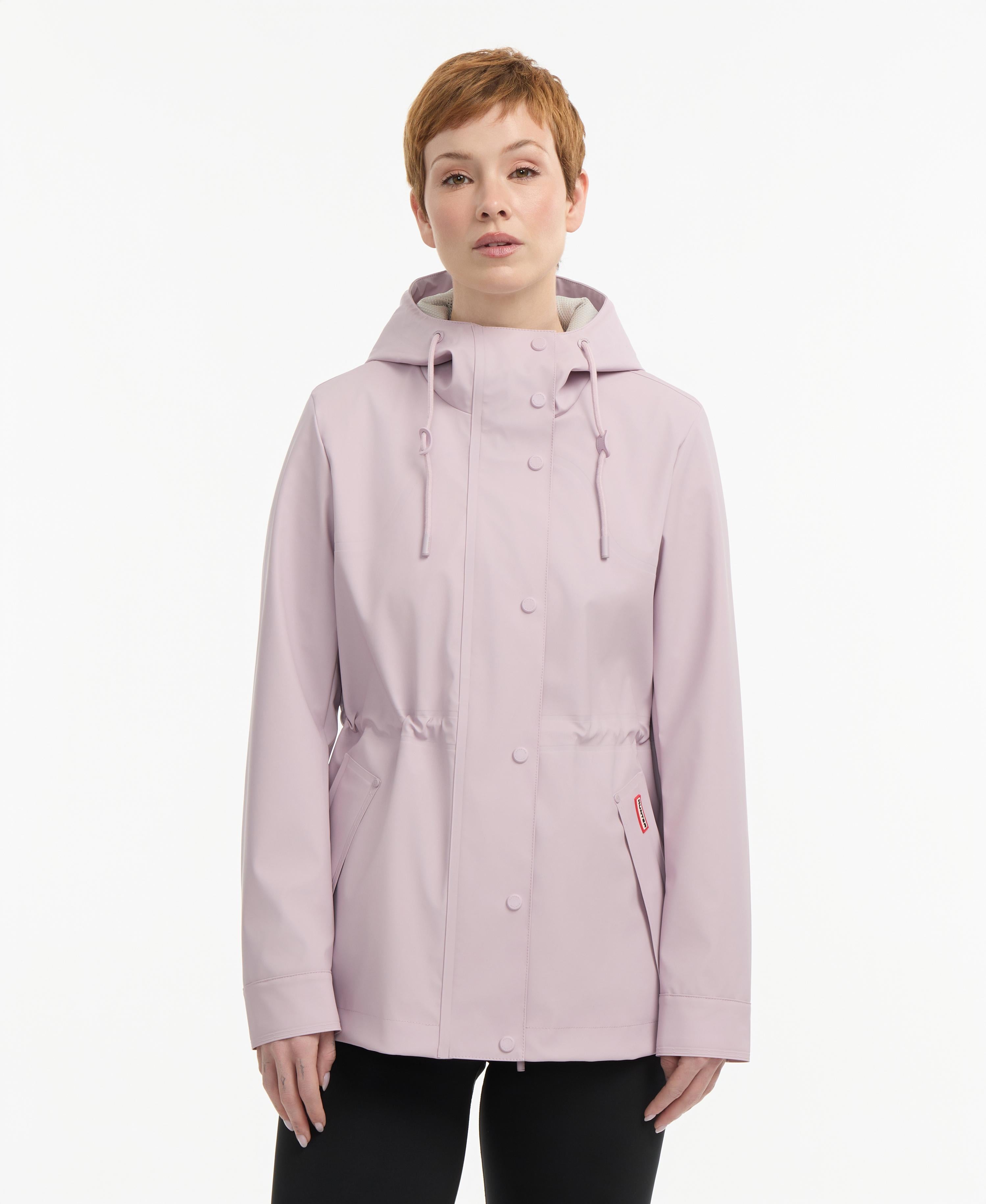 Hunter Women ABBEY SHORT RUBBERIZED RAIN JACKET ROSE