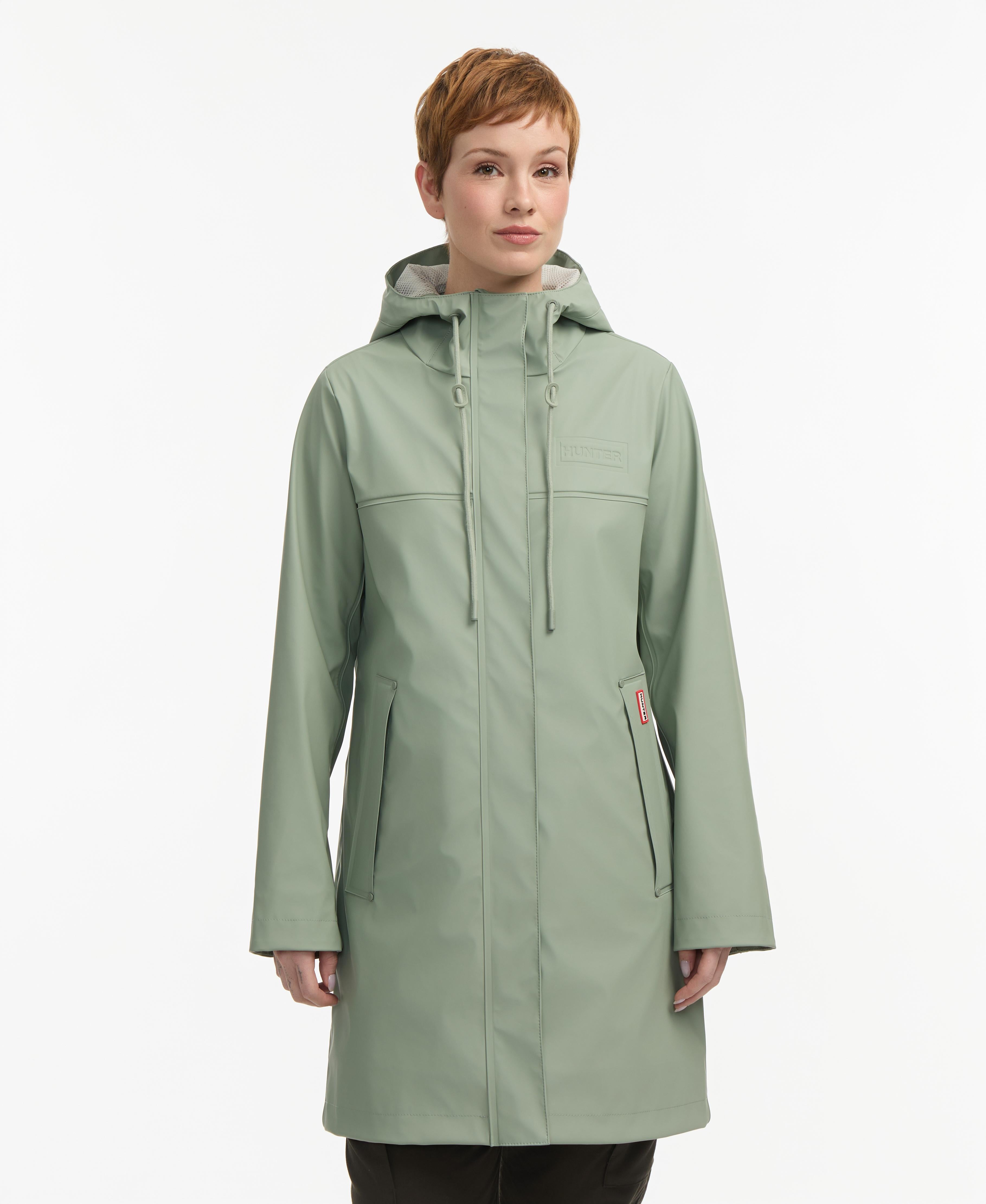 Hunter Women SPRING RUBBERIZED RAIN COAT HERB SAGE
