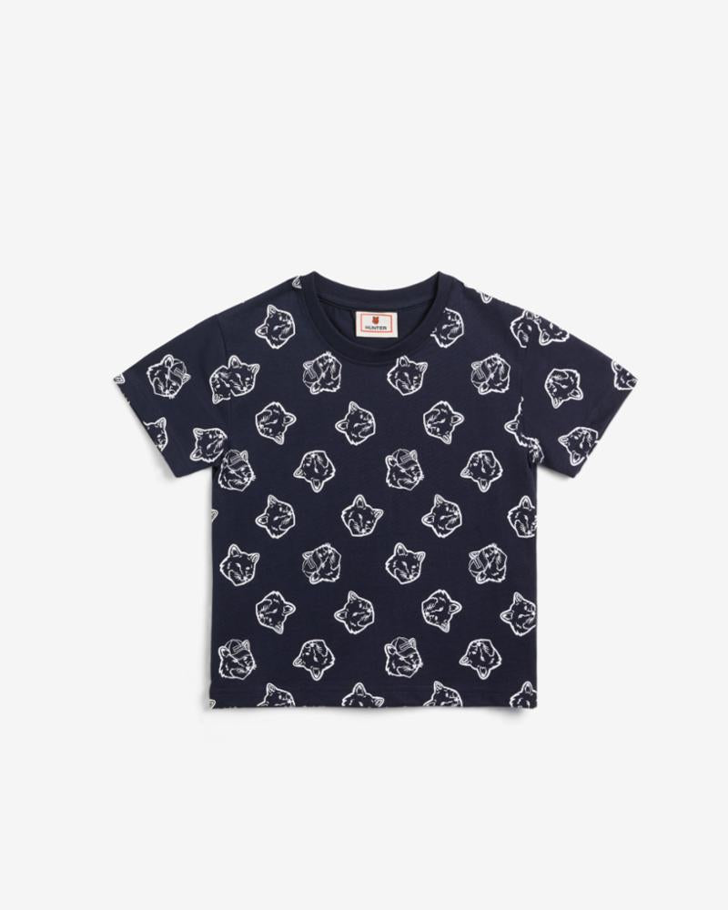 Hunter Kids MK X HUNTER KIDS FOX HEAD TEE SHIRT NIGHT SKY/WHITE 0400