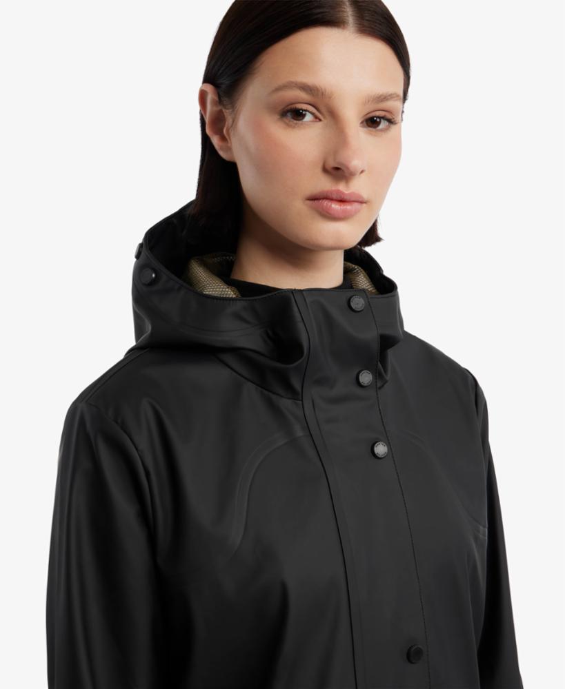 Hunter Women ACACIA RUBBERIZED RAIN JACKET BLACK