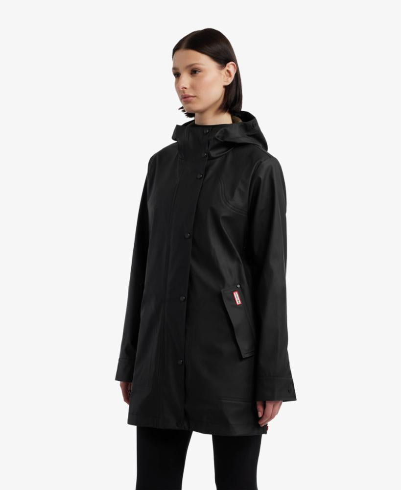 Hunter Women ACACIA RUBBERIZED RAIN JACKET BLACK