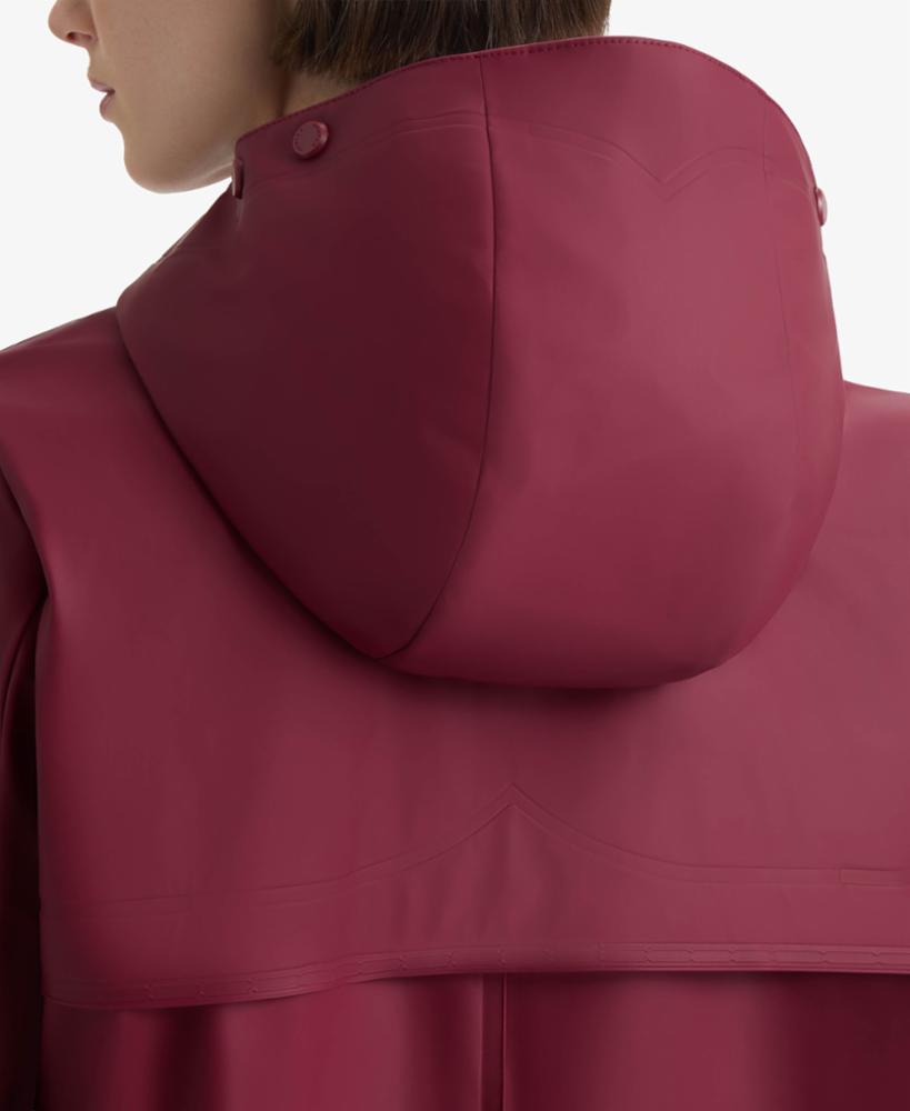 Hunter Women ACACIA RUBBERIZED RAIN JACKET CRANBERRY