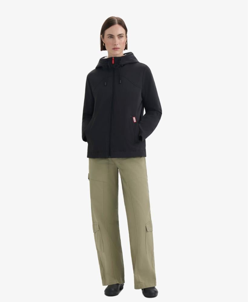 Hunter Women BLAKE POLY SHORT RAIN JACKET BLACK